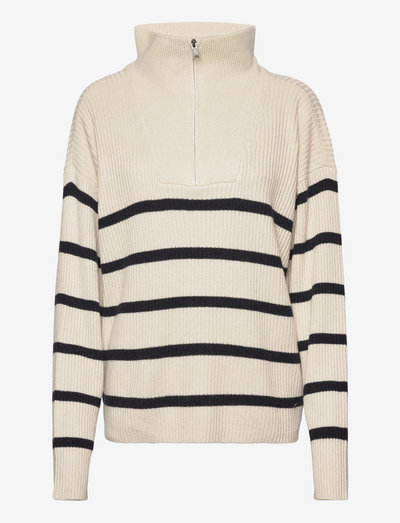 Nena Sweater - rullekraver - birch stripe