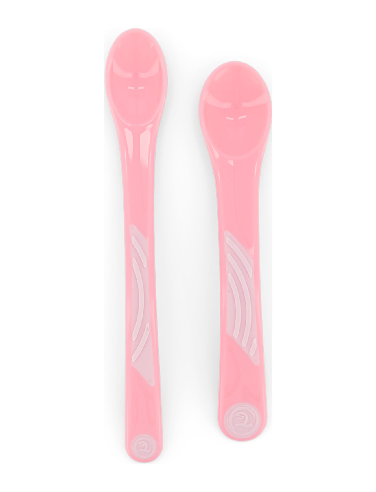 Twistshake 2X Feeding Spoon Set 4+M Pastel Pink Home Meal Time Cutlery Pink Twistshake