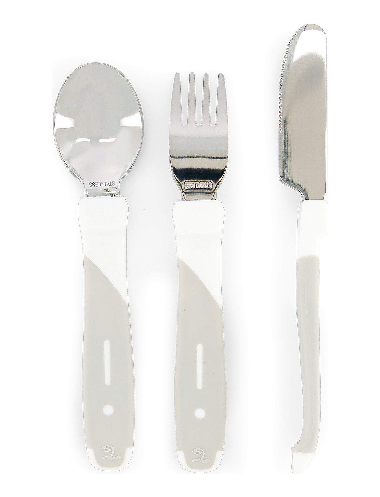Twistshake Learn Cutlery Stainless Steel 12+M White Home Meal Time Cutlery Valkoinen Twistshake