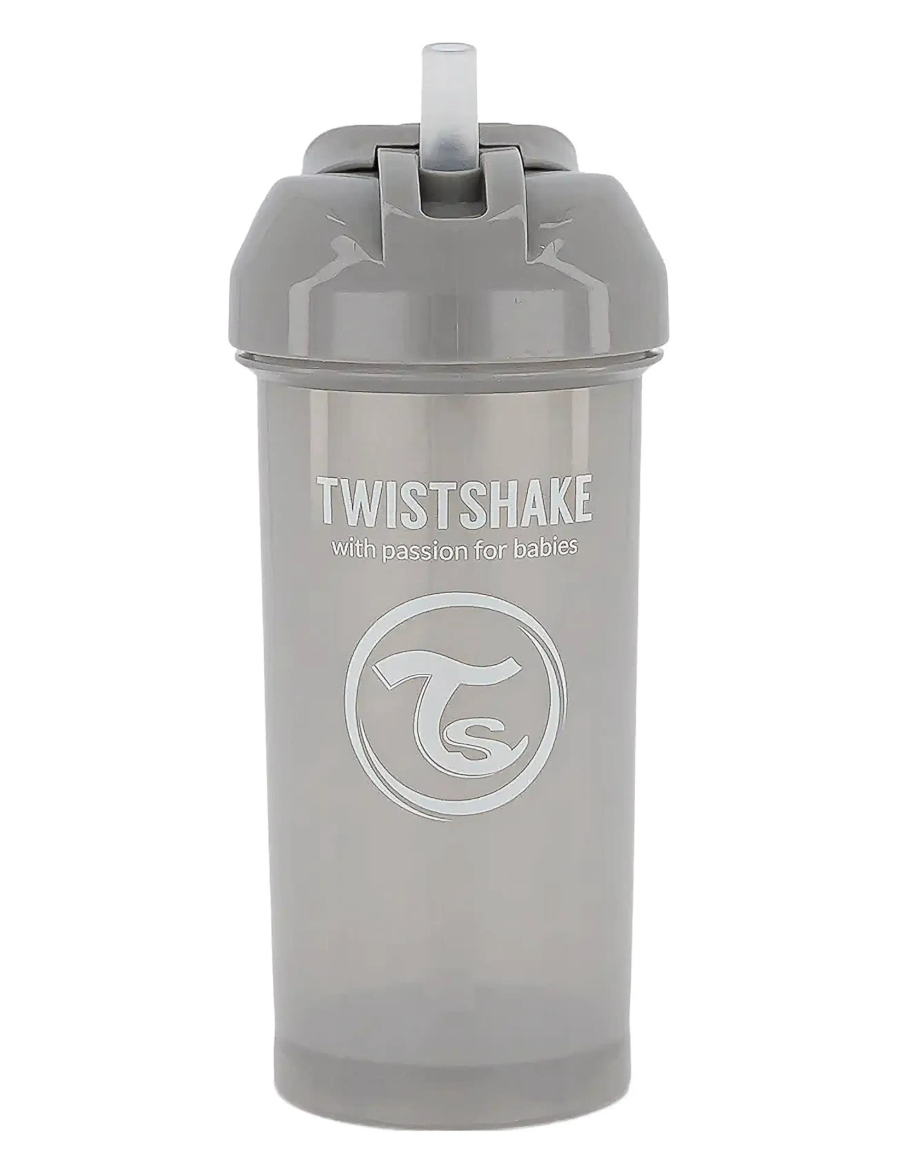 Twistshake Straw Cup 360Ml 6+M Pastel Grey Grey Twistshake