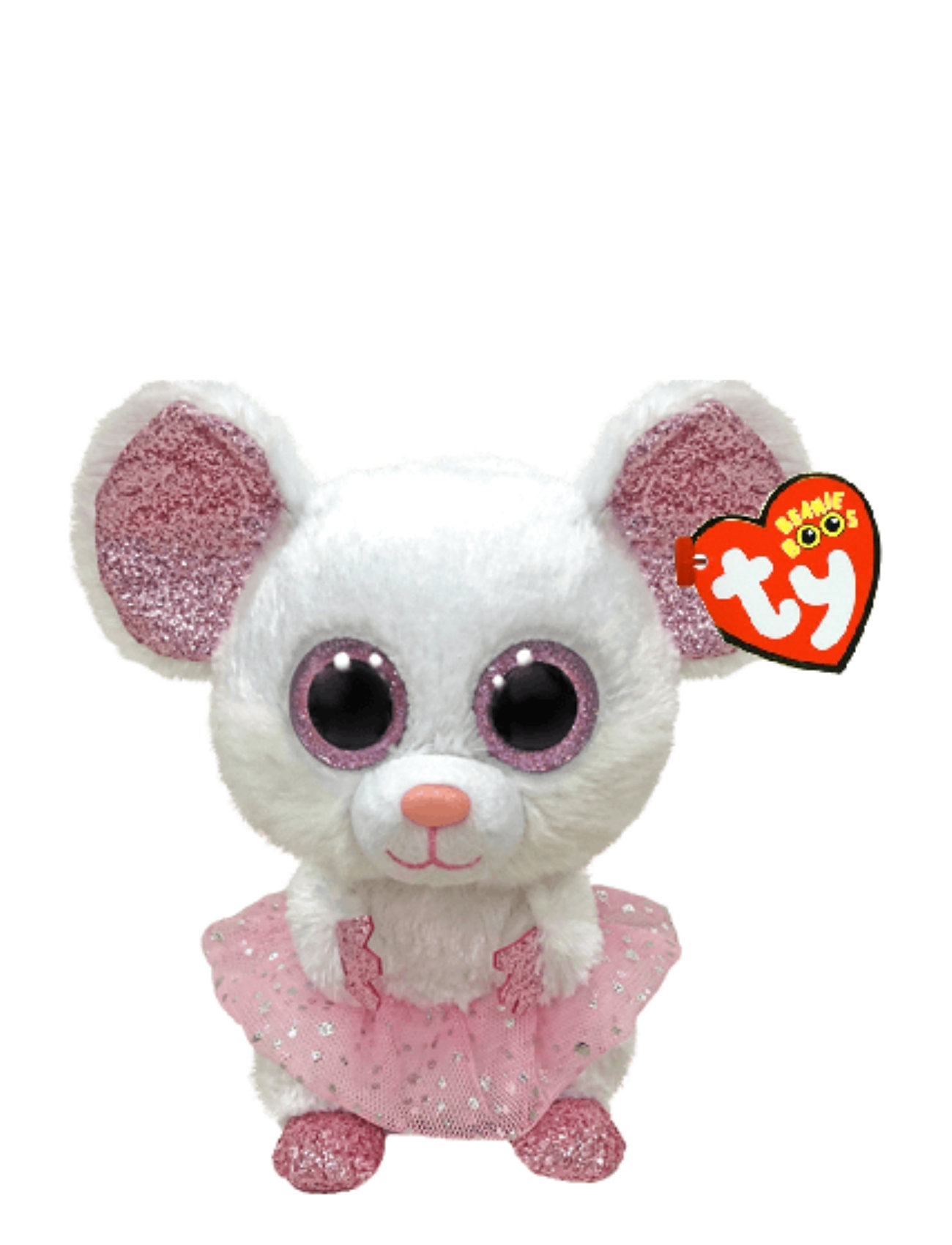Nina - White Ballerina Mouse Med Toys Soft Toys Stuffed Animals White TY