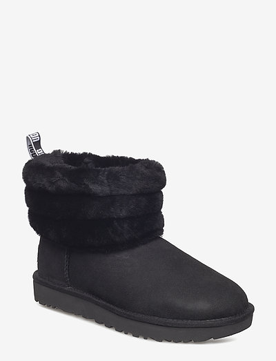 ugg fluff mini quilted black