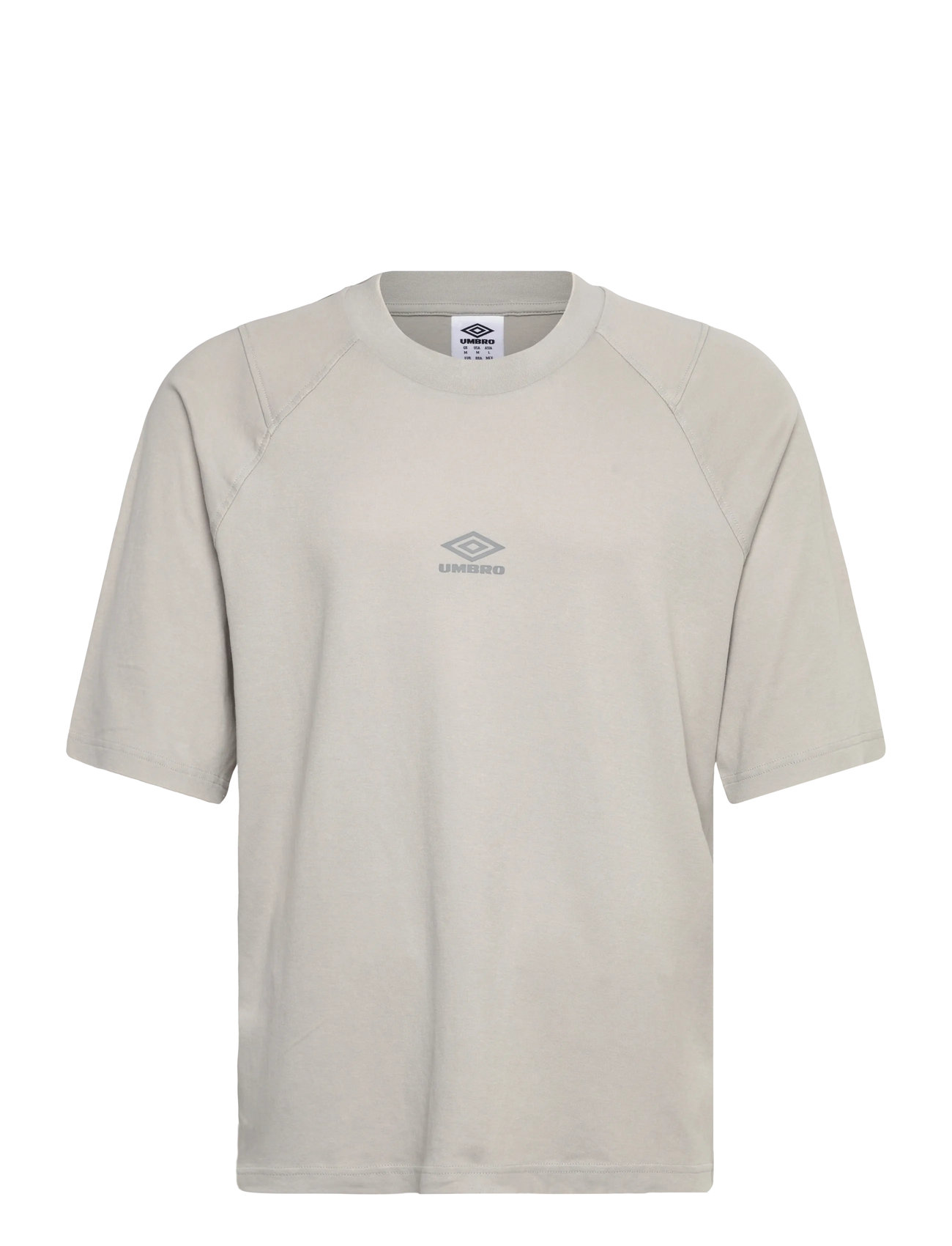 Umbro Washed High Neck Boxy Tee, L, Grey, Sport Overdele > Sport T-shirts, Herre