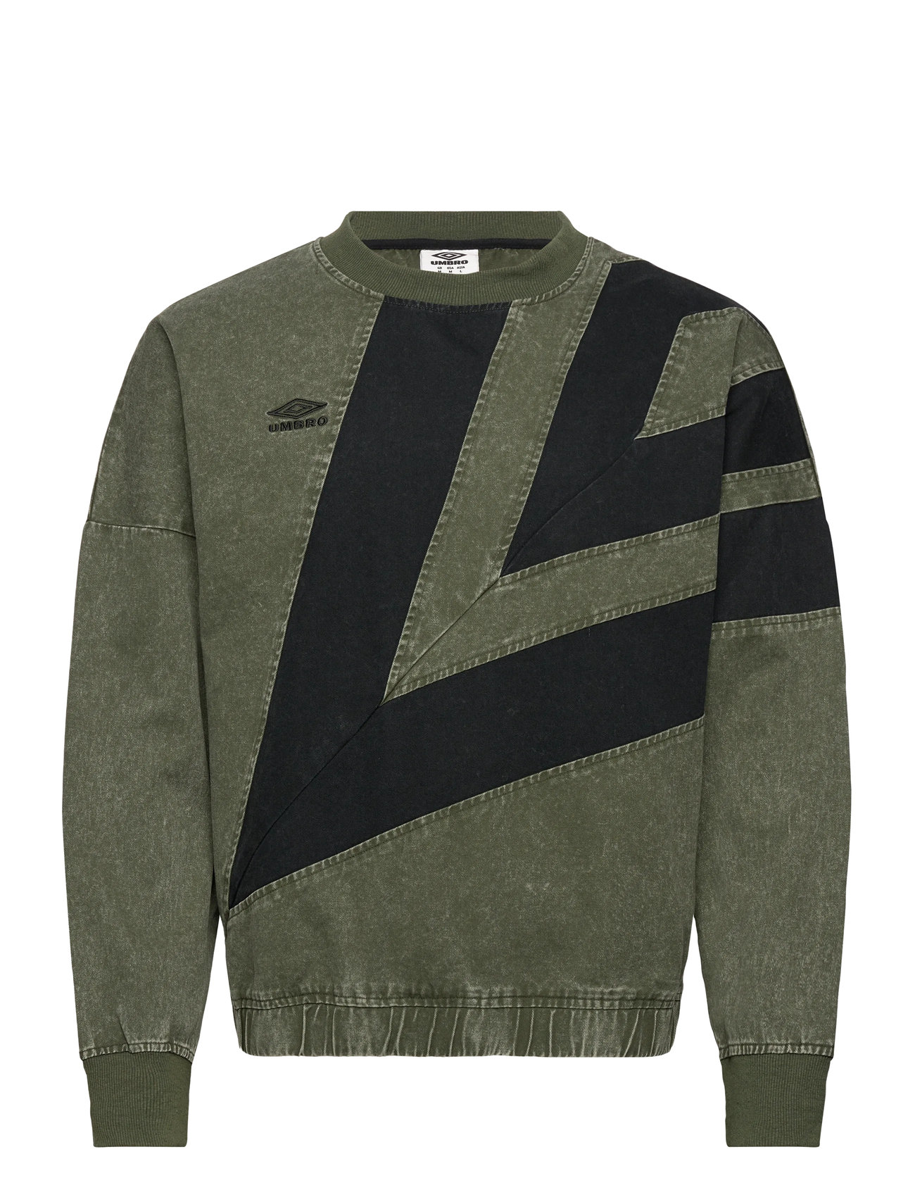 Umbro Washed Diamond Drill Sweat, M, Khaki green, Sport Sweatshirts & Hoodies > Sport Sweatshirts, Herre