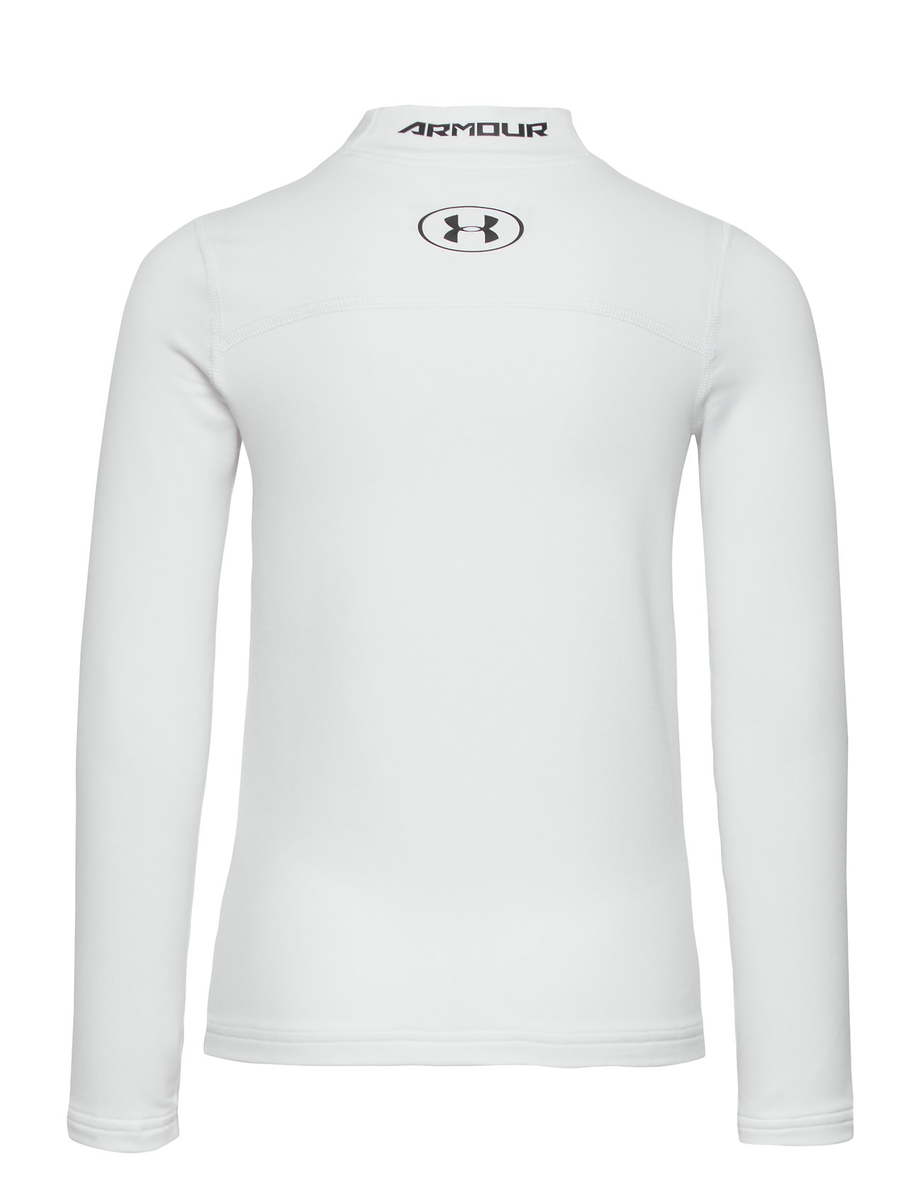 Armour Coldgear Mock Langærmet T-shirt Hvid Under Armour