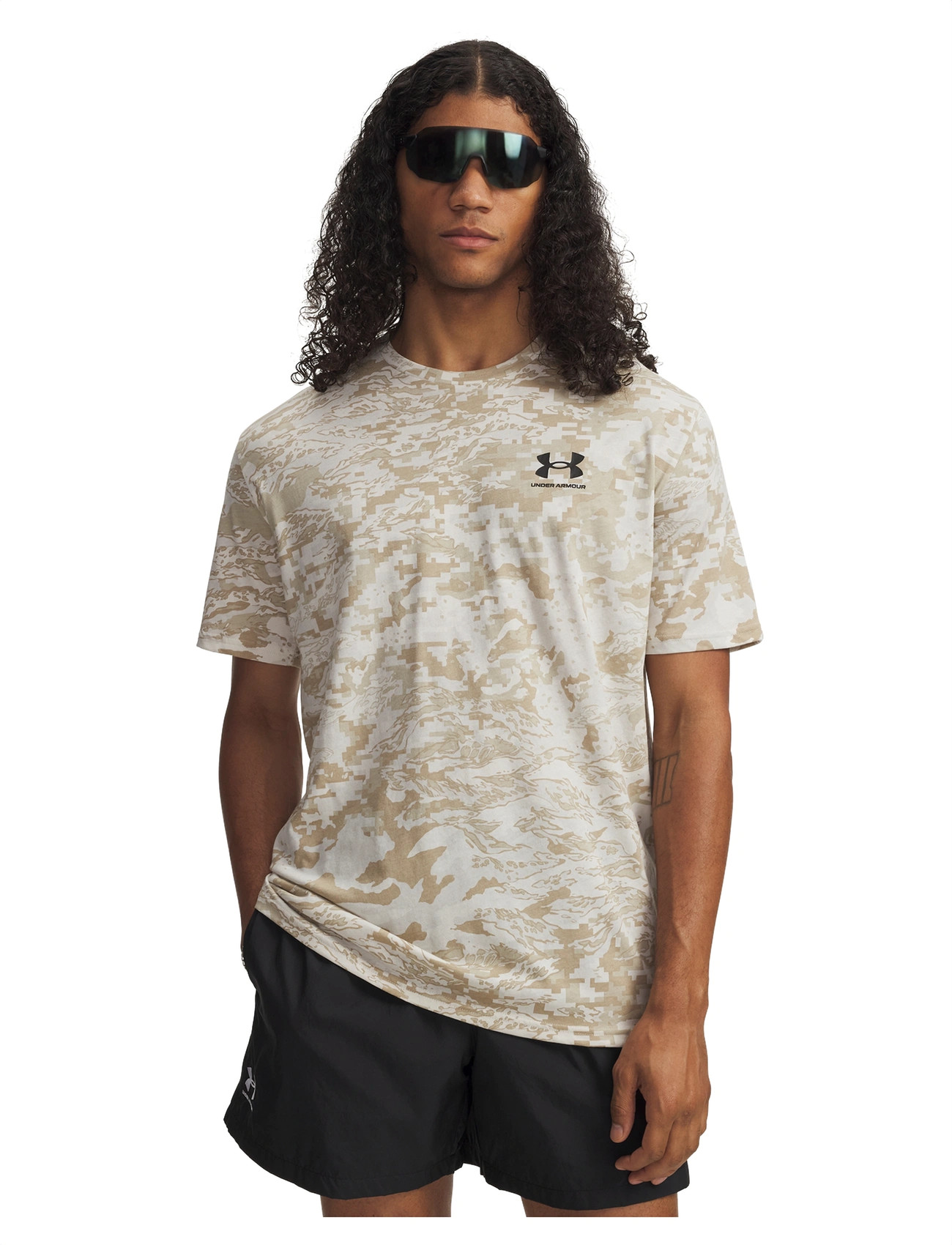 Under Armour Ua Abc Camo Ss, M, Beige, T-Shirts > Kortærmede, Herre