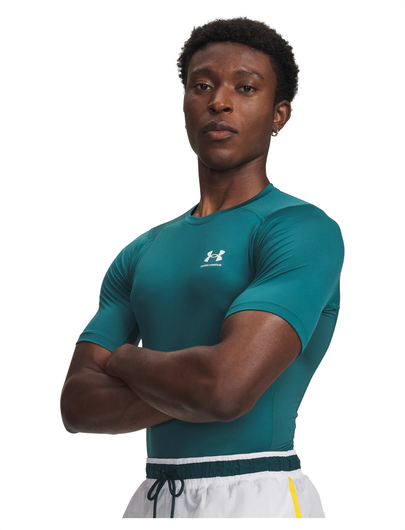 Under Armour Ua Hg Armour Comp Ss, XXL, Green, T-Shirts > Kortærmede, Herre