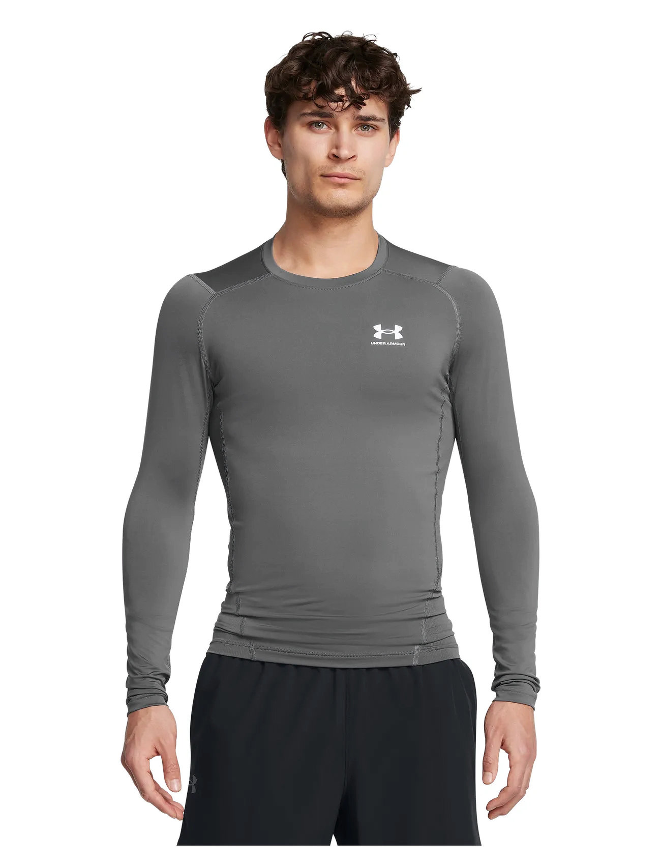 Under Armour Ua Hg Armour Comp Ls, 3XL, Grey, T-Shirts > Langærmede, Herre