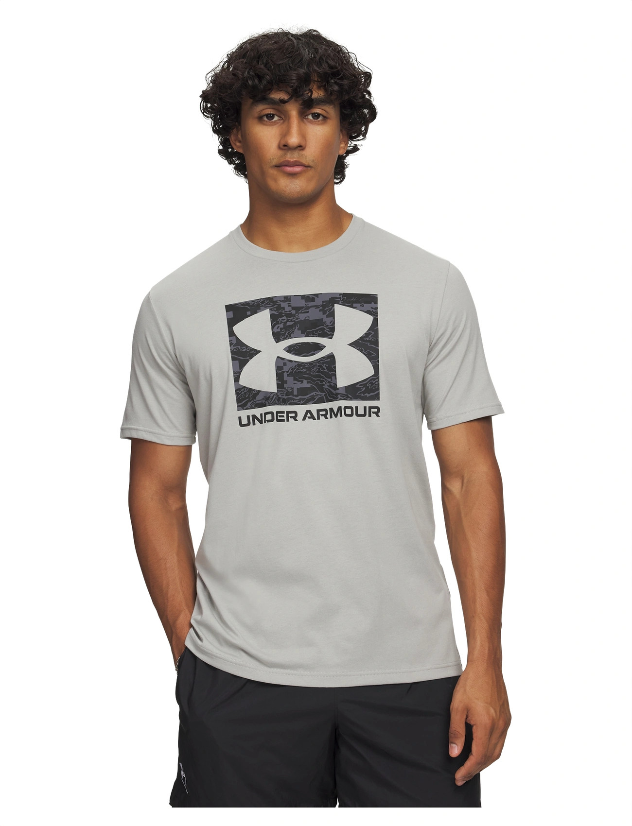 Under Armour Ua Abc Camo Boxed Logo Ss, XXL, Grey, T-Shirts > Kortærmede, Herre