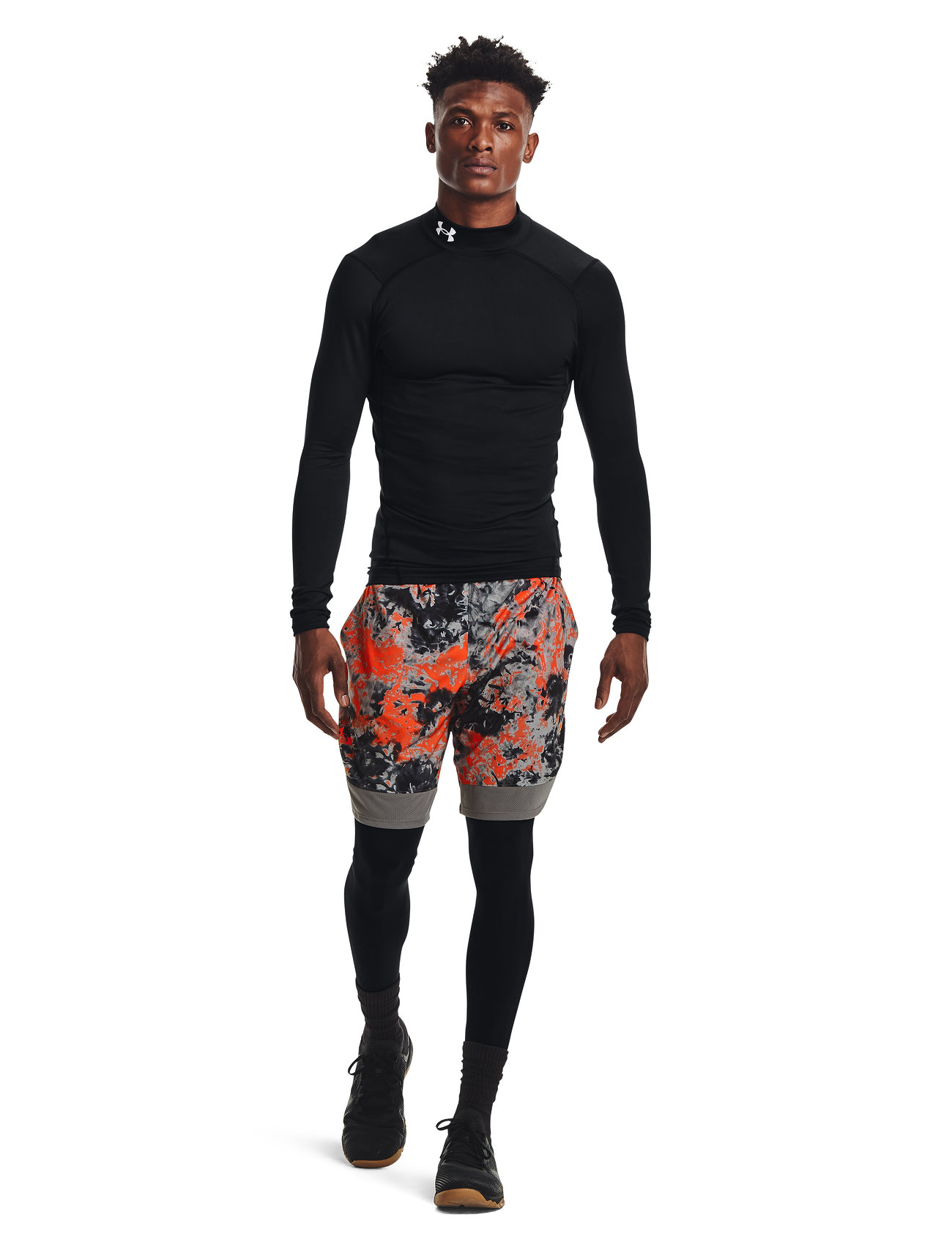 Under Armour Ua Cg Armour Comp Mock, XXL, Black, T-Shirts > Langærmede, Herre