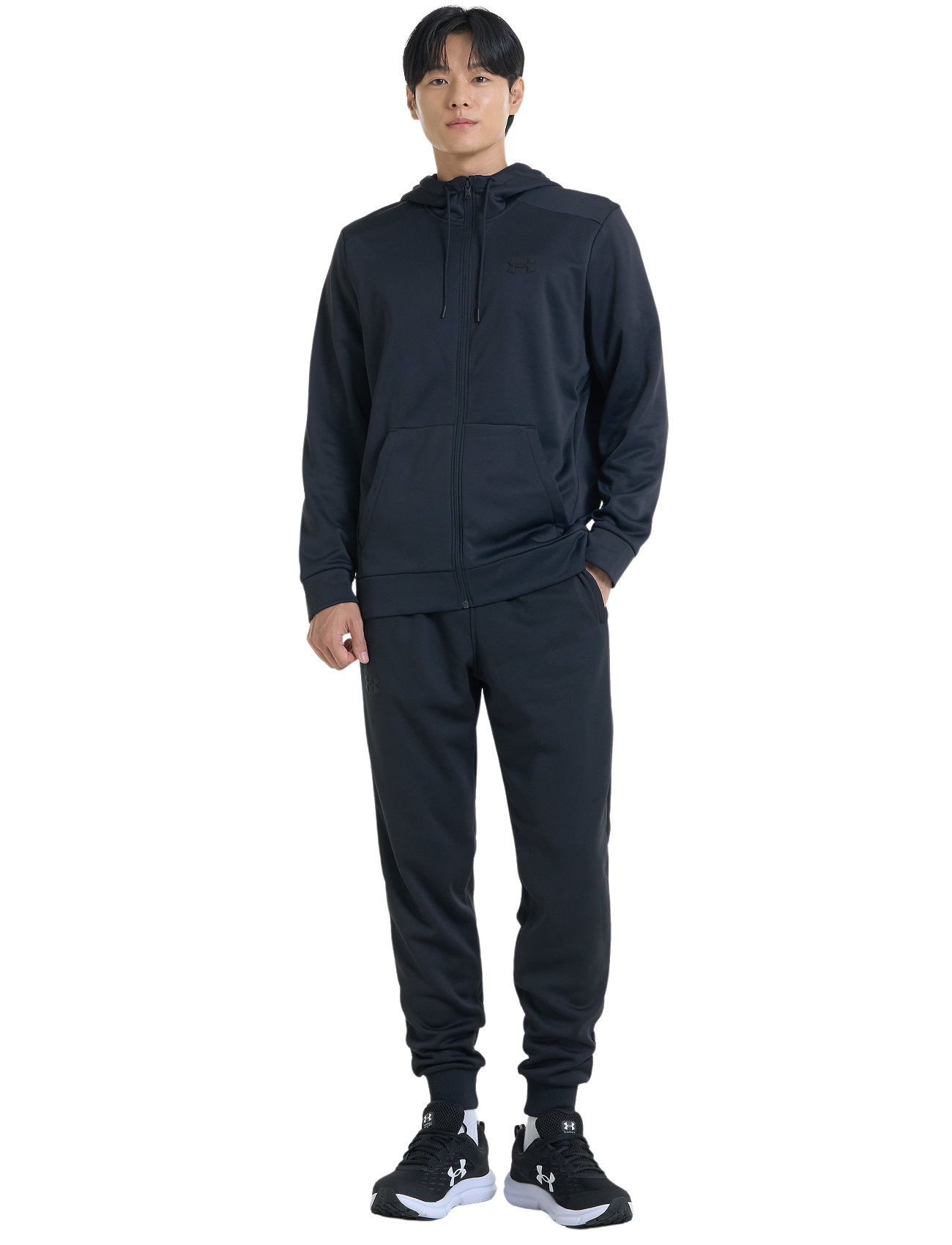 Under Armour Ua Armour Fleece Fz Hoodie, XL, Black, Sweatshirts & Hættetrøjer > Hættetrøjer, Herre
