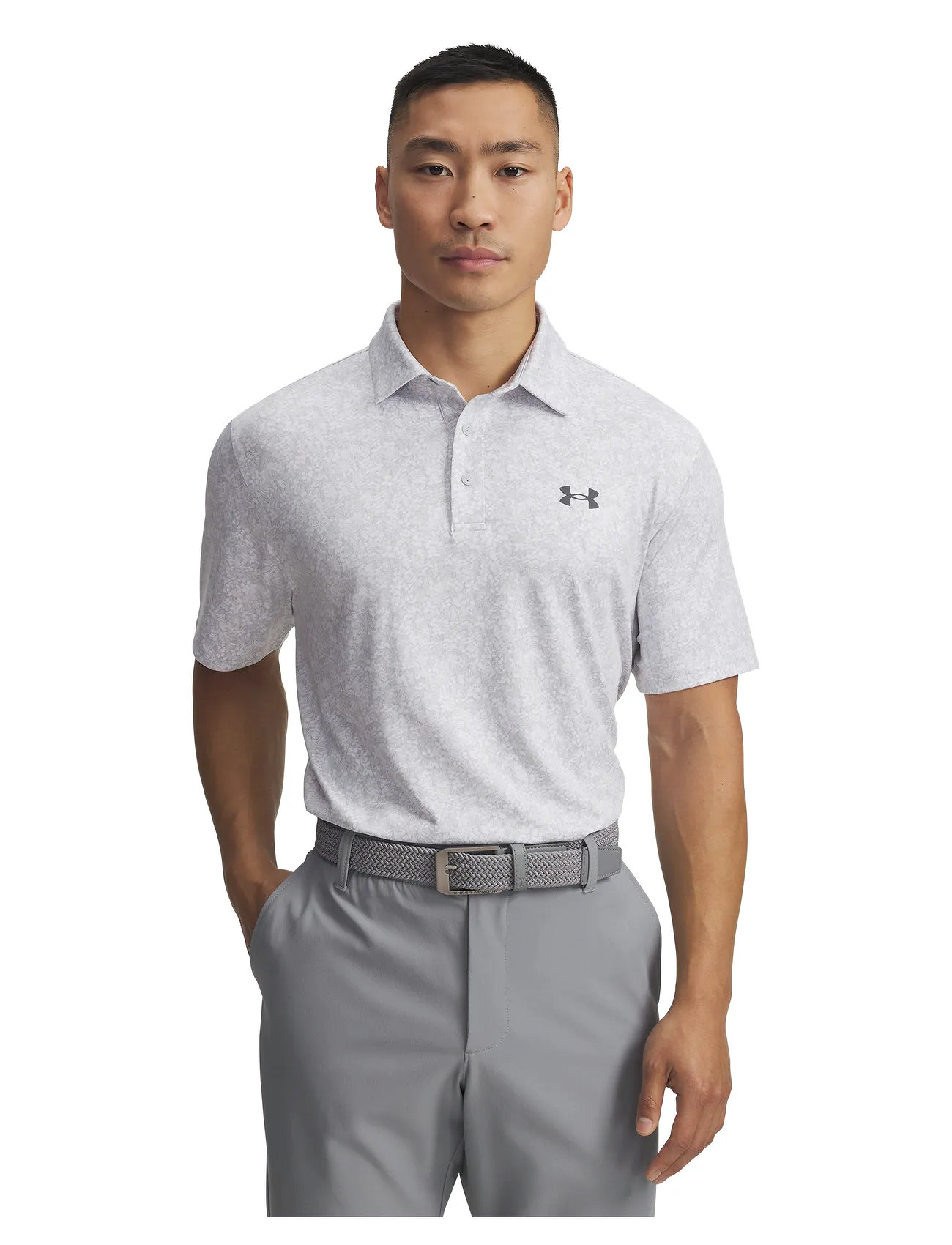 Under Armour Ua Playoff 3.0 Printed Polo, S, Grey, Sport Polos > Sport Short-sleeved Polos, Herre