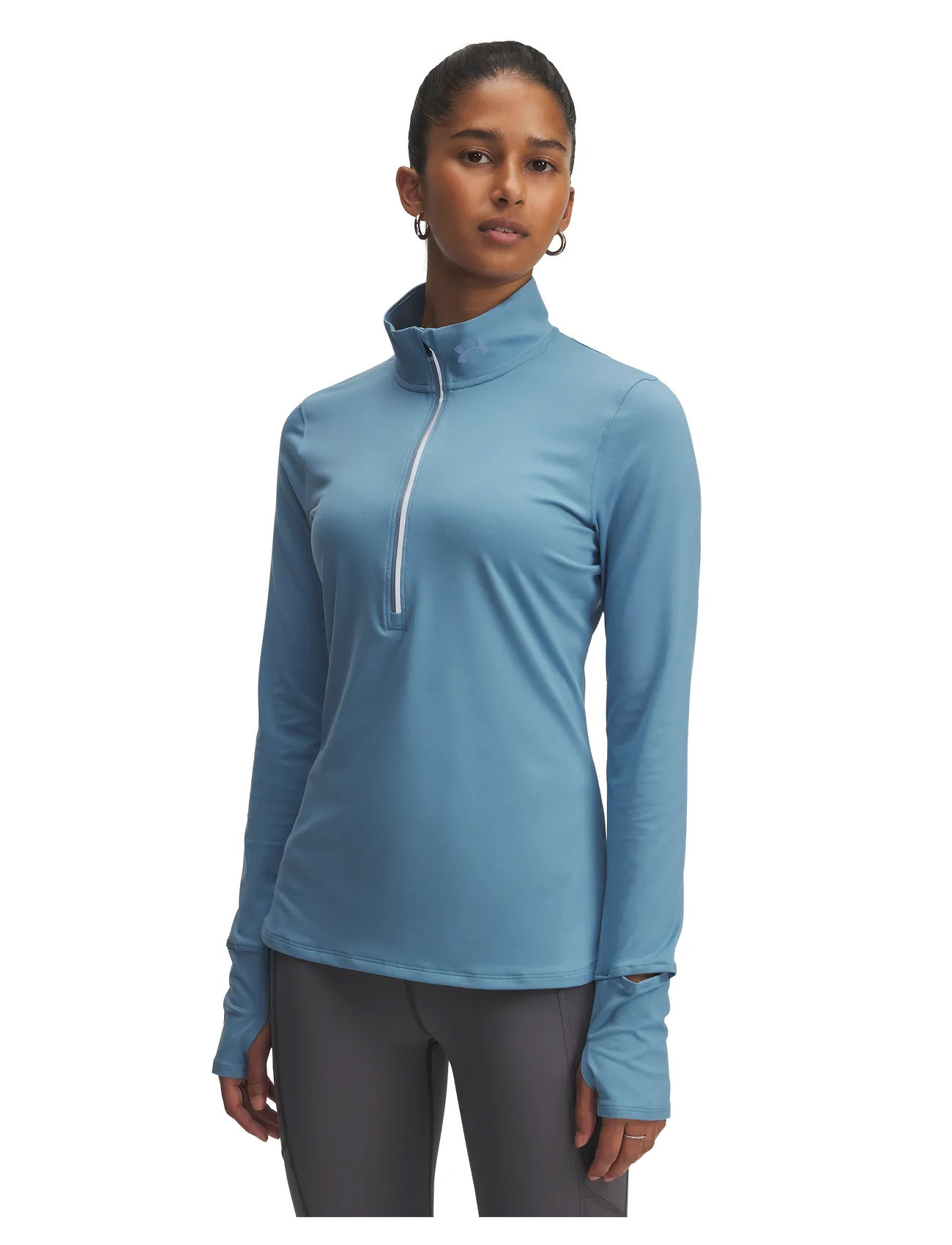 Under Armour Ua Launch Pro Half Zip, L, Blue, Sweatshirts & Hættetrøjer > Sweatshirts, Dame