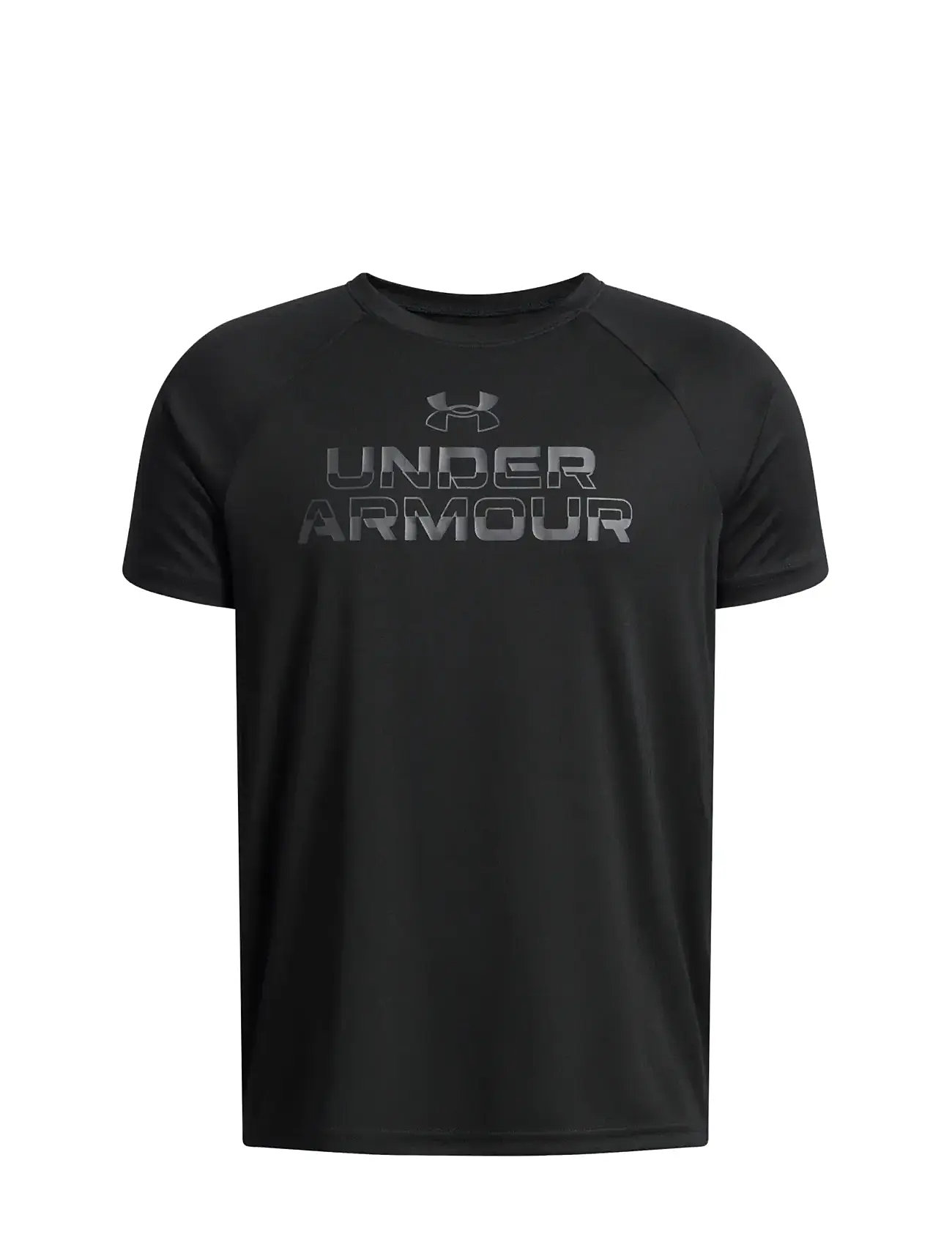 UNDER ARMOUR Ua Tech Split Wordmark Ss Schwarz - 140-152 - Kinder