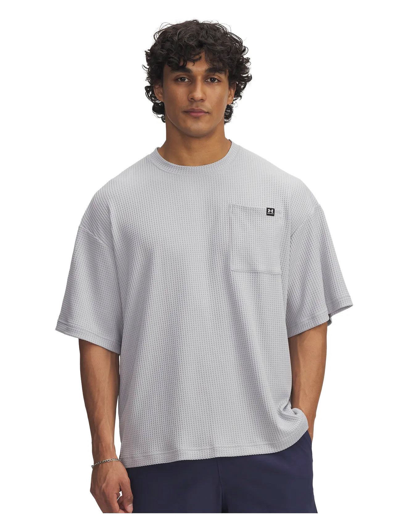 Under Armour Ua Rival Waffle Crew, XL, Grey, T-Shirts > Kortærmede, Herre