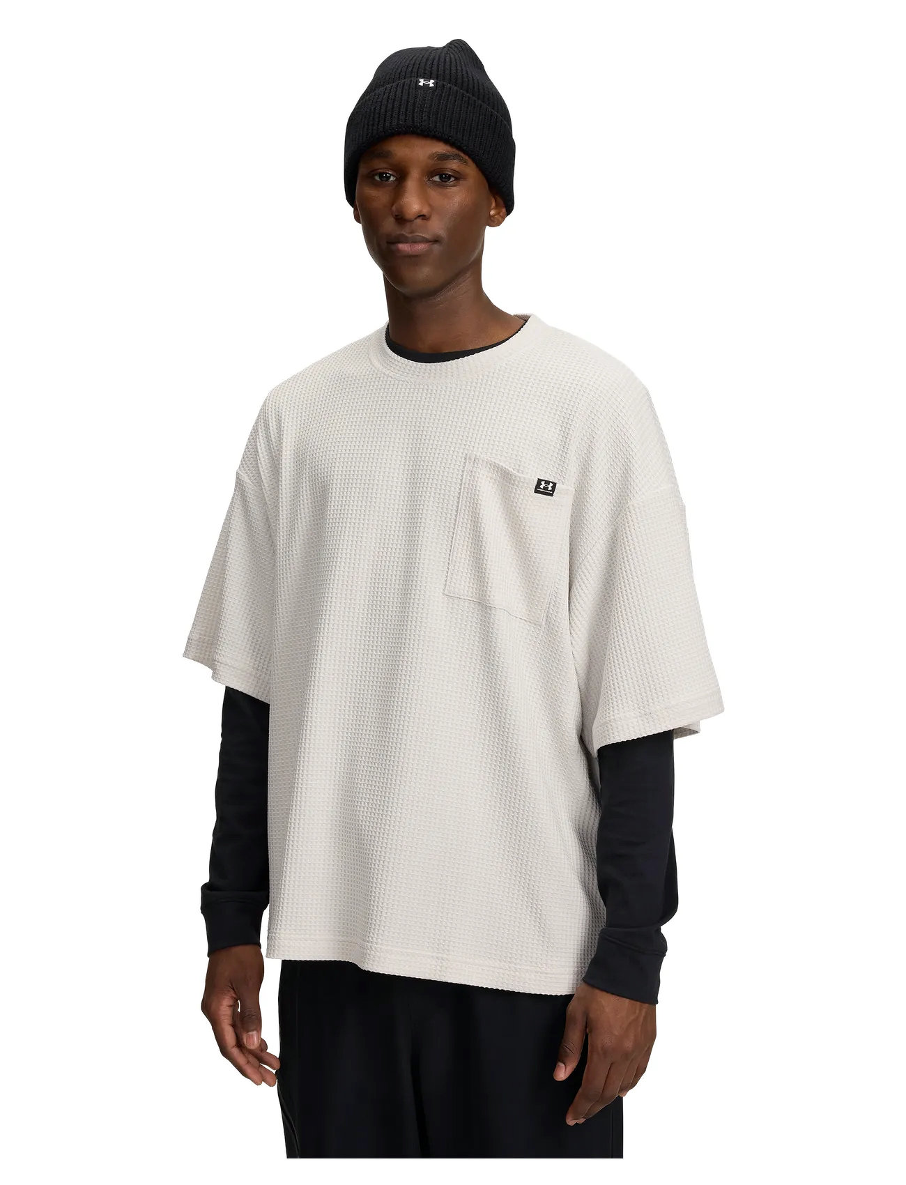 Under Armour Ua Rival Waffle Crew, XL, Cream, T-Shirts > Kortærmede, Herre