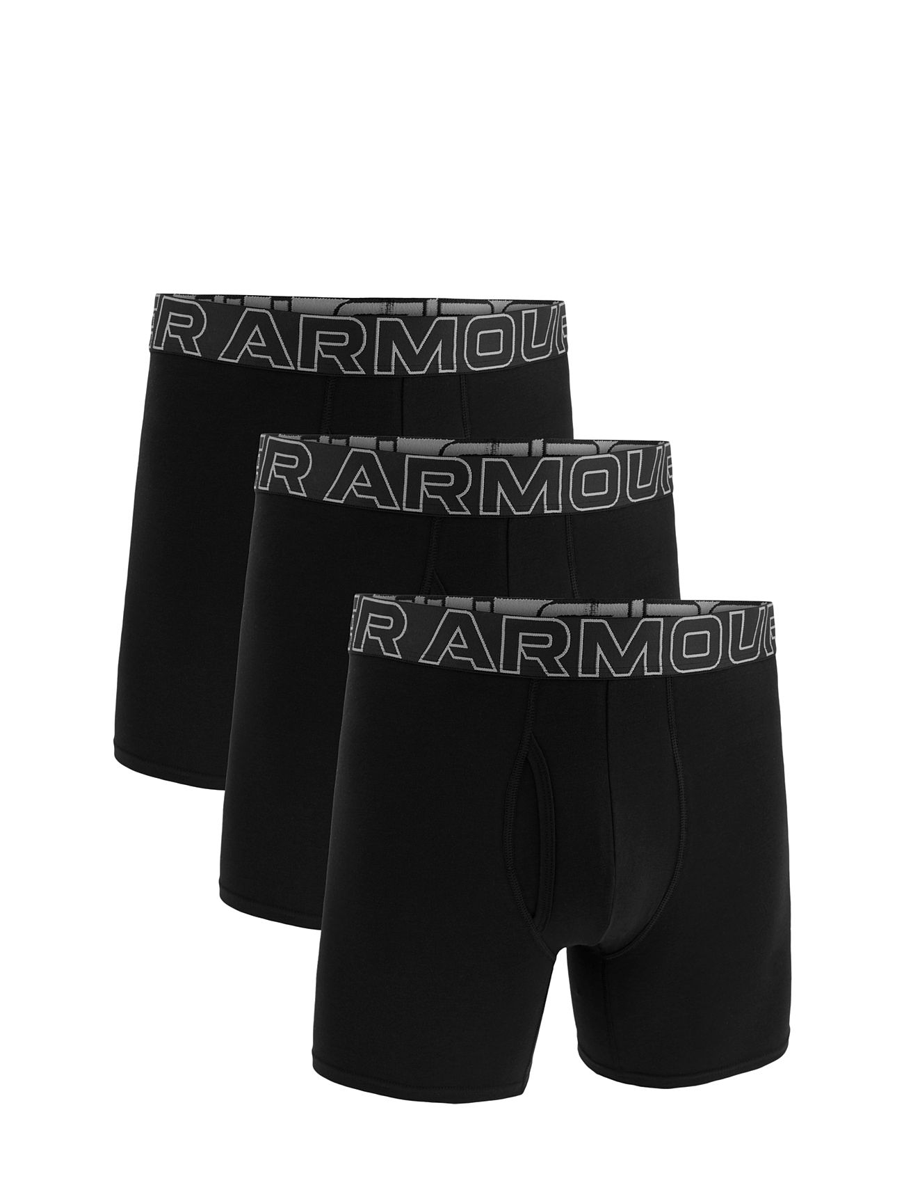 Ua Performance Cotton - Solid 6 In 3Pk Black Under Armour