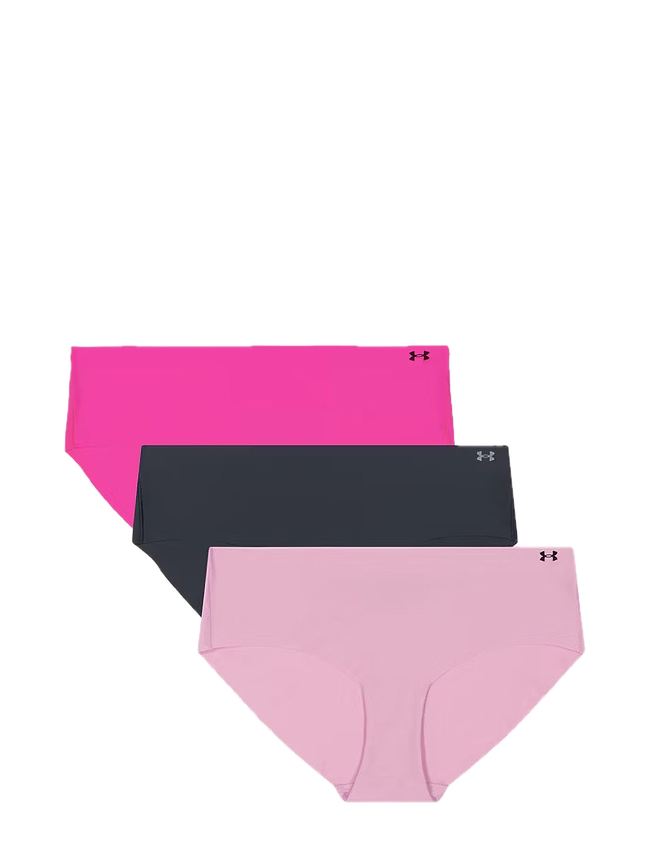 Under Armour Ua Pure Stretch No Show Hipster-Solid3Pk Rosa