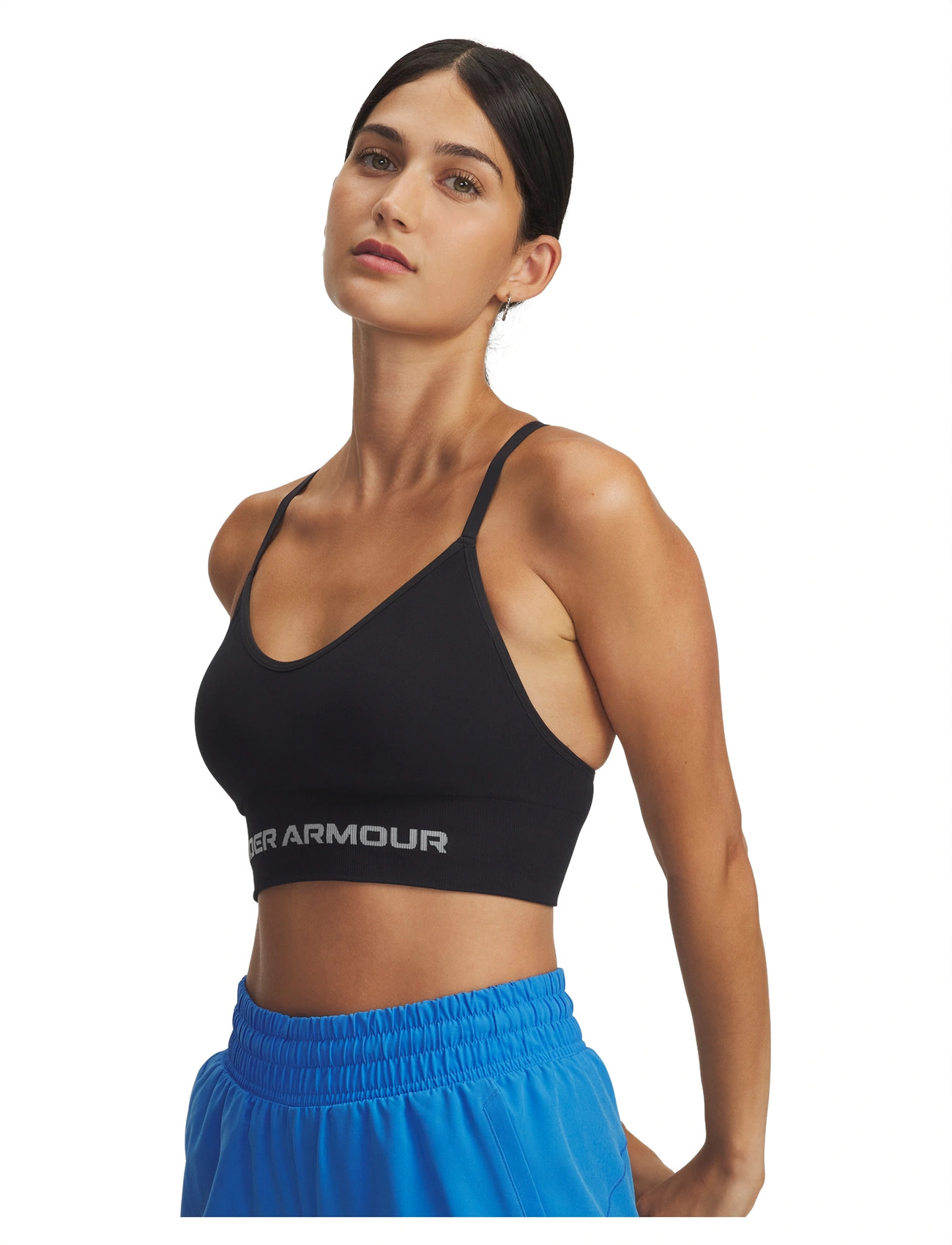 Under Armour Vanish Seamless Low Bra, XL, Black, Sport Clothing > Sport Bras - All, Dame