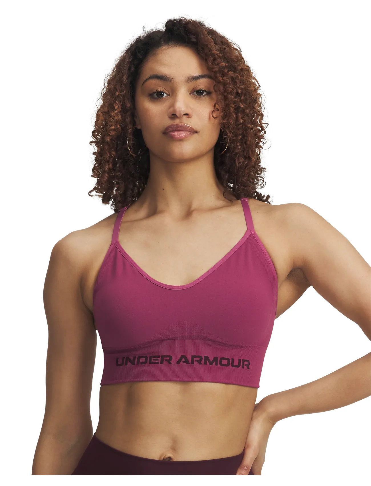 Under Armour Vanish Seamless Low Bra, XS, Burgundy, Sport Clothing > Sport Bras - All, Dame