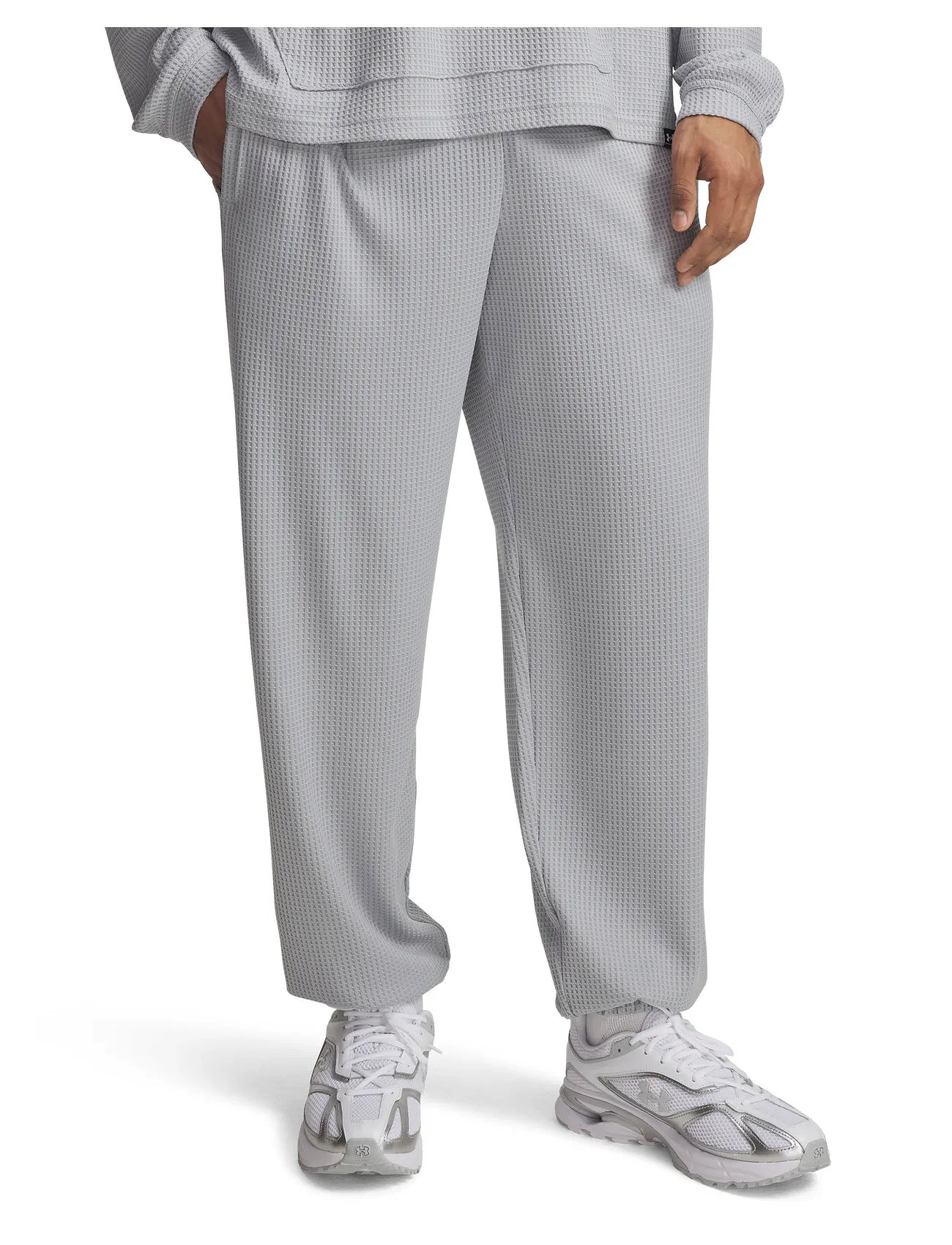 Under Armour Ua Rival Waffle Jogger, S, Grey, Sport Pants > Sport Sweatpants, Herre