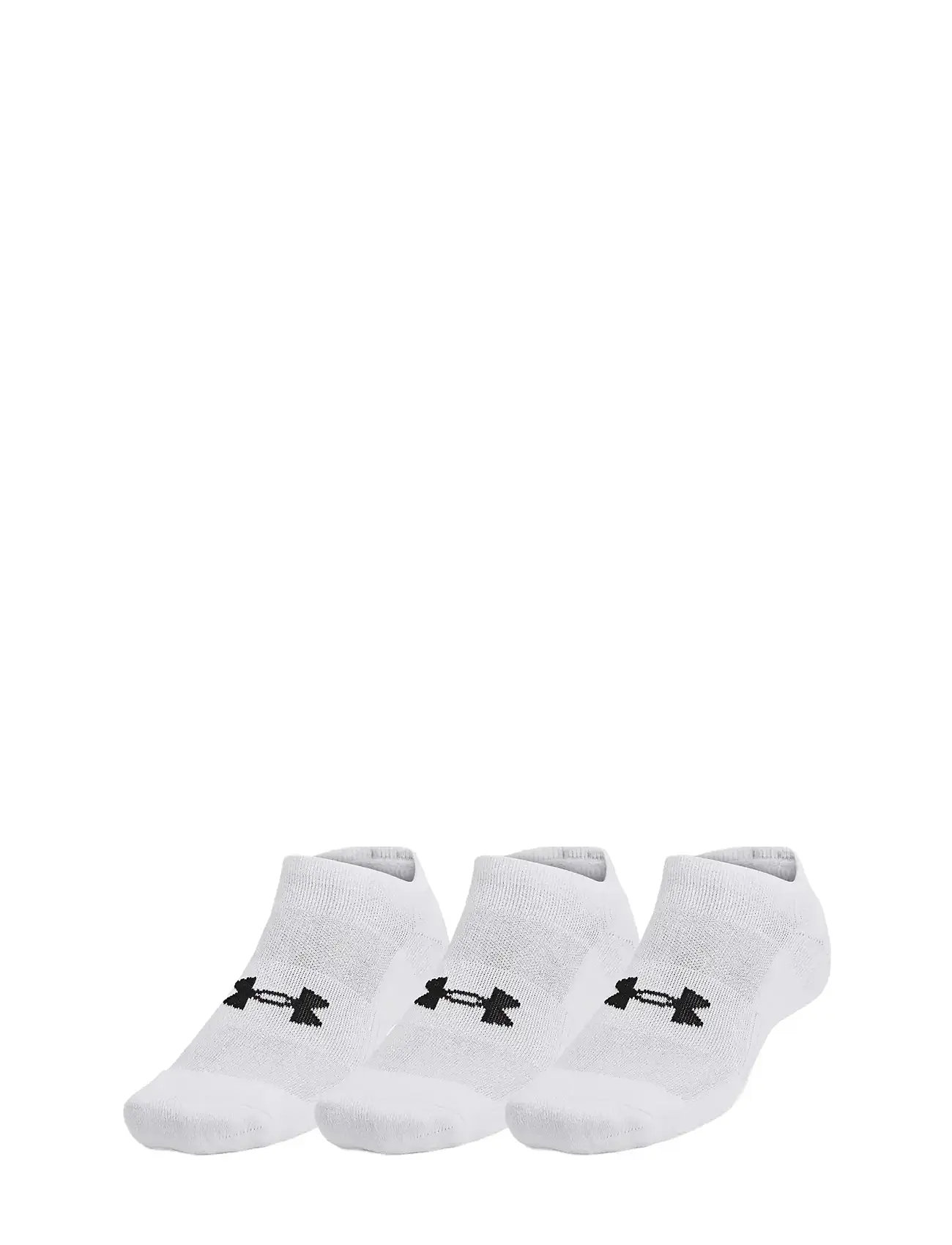 Under Armour Unisex Ua Tc 3Pk No Show, M, White, Sport Clothing > Sport Socks, Dame