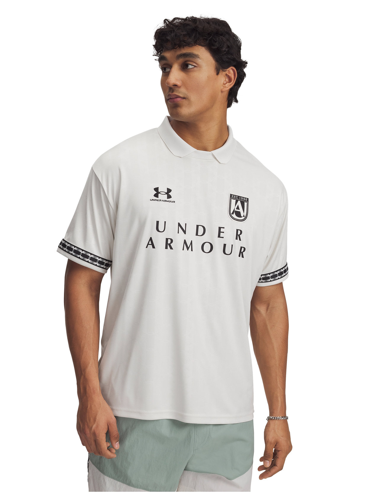 Under Armour M's 96 Terrace Jsy Ss, L, Beige, Sport Overdele > Sport Football Shirts, Herre