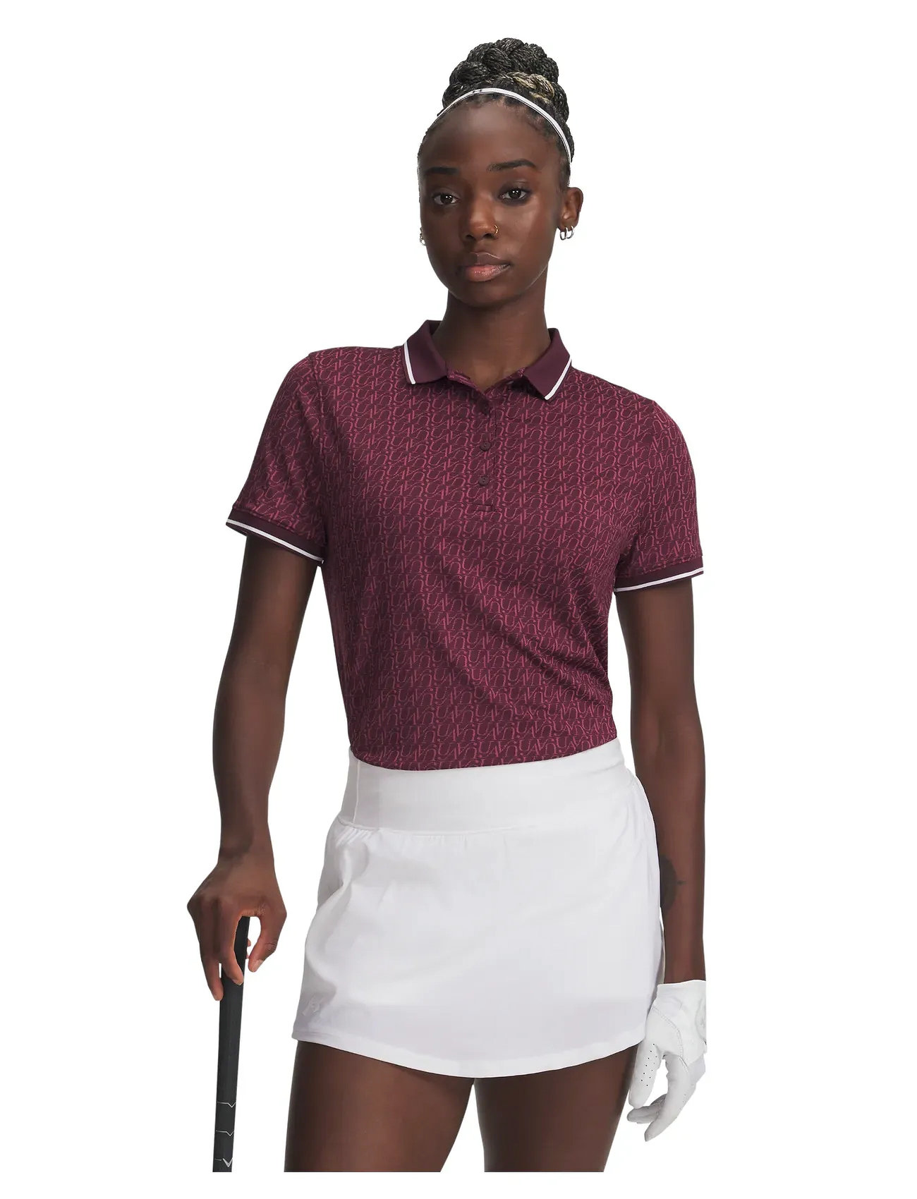 Under Armour Ua Drive Jacquard Polo, XS, Burgundy, Sports Overdele & T-shirts > Sport Polos, Dame
