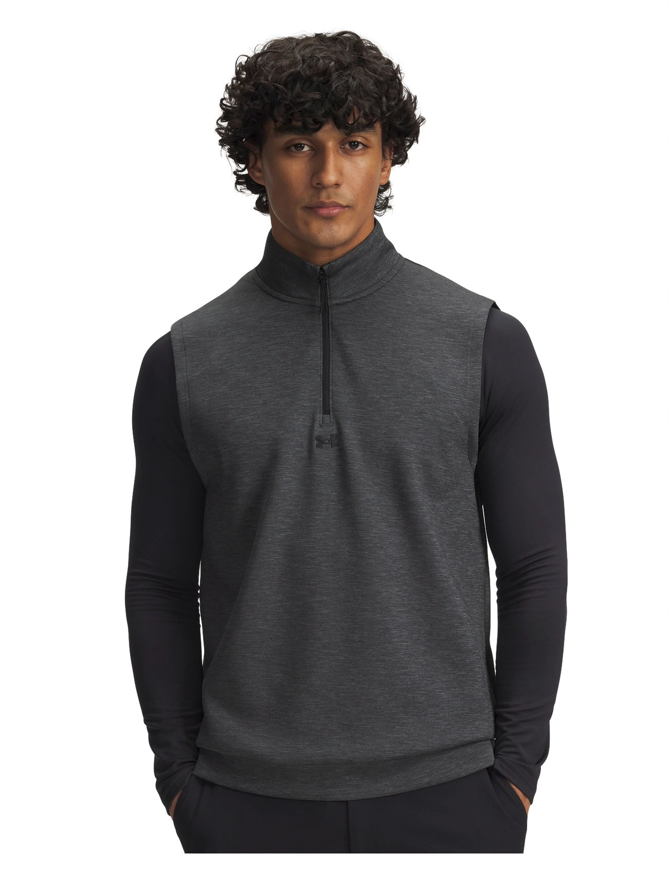 Under Armour Ua Drive Midlayer Vest, M, Grey, Sport Fleeces & Midlayers > Sport Midlayers, Herre