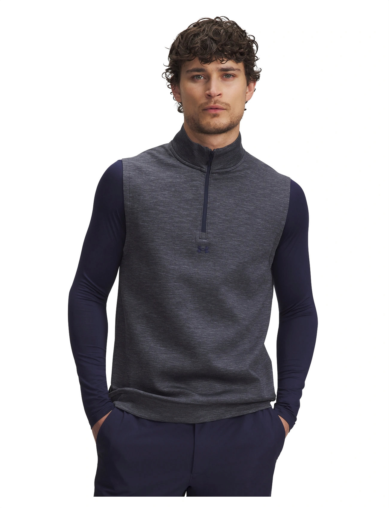 Under Armour Ua Drive Midlayer Vest, S, Navy, Sport Fleeces & Midlayers > Sport Midlayers, Herre