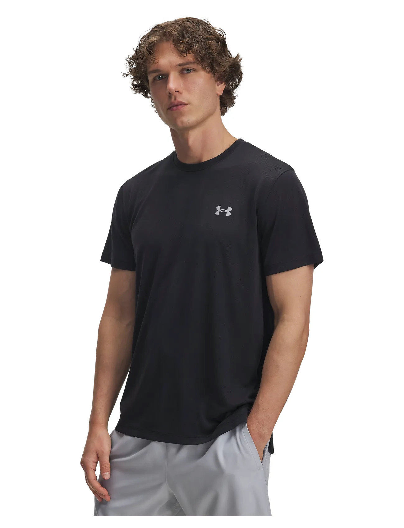 Under Armour Ua Launch Camo Ss, XXL, Black, T-Shirts > Kortærmede, Herre