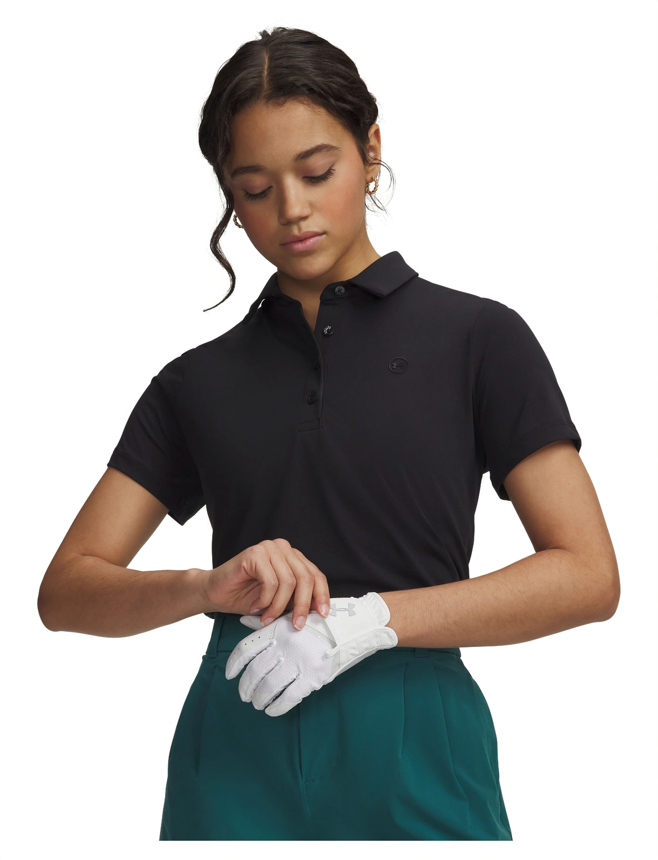 Under Armour Ua Armourdry Ss Polo, XXL, Black, Sports Overdele & T-shirts > Sport Polos, Dame