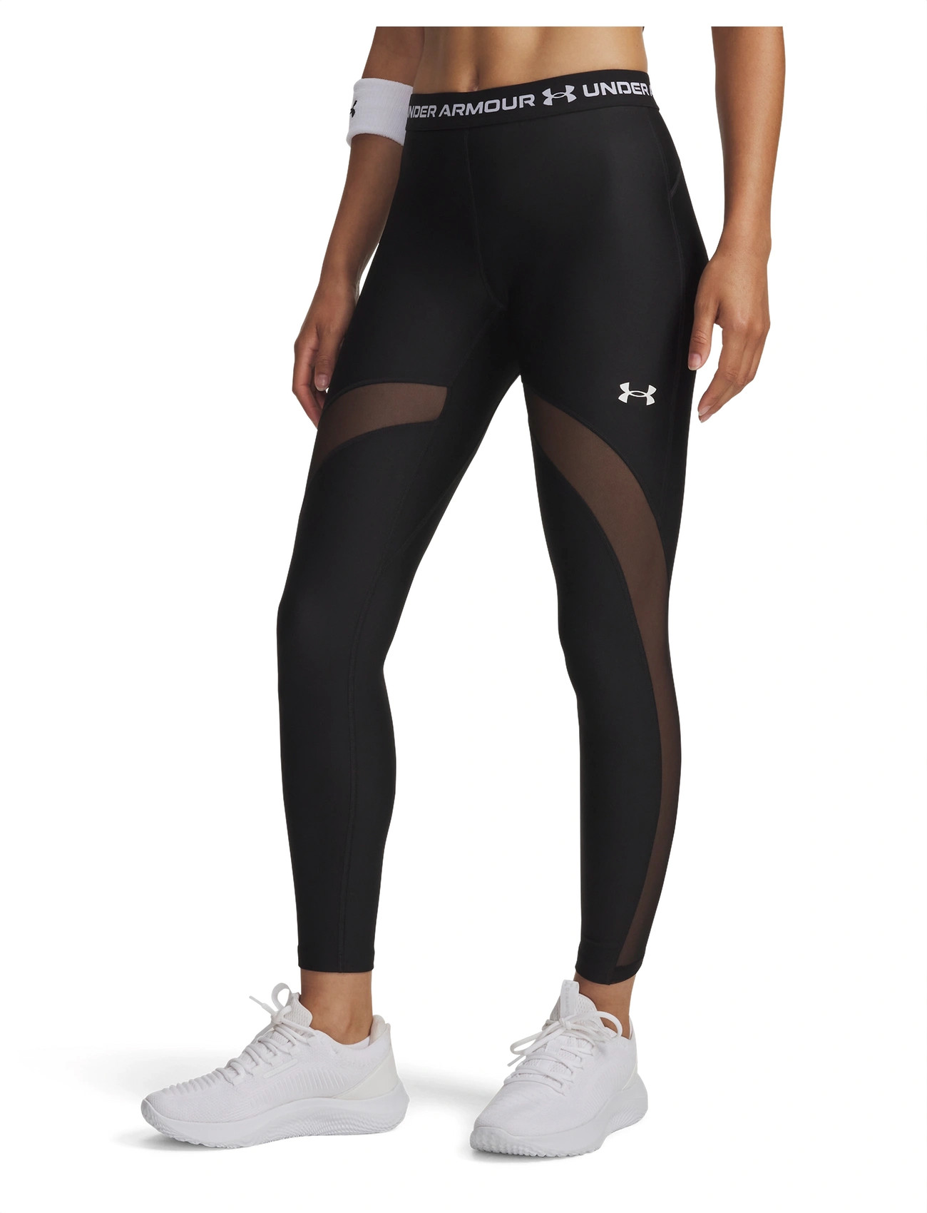 Under Armour Heatgear Mesh Legging, XS, Black, Sportsbukser > Sportstræningsbukser, Dame