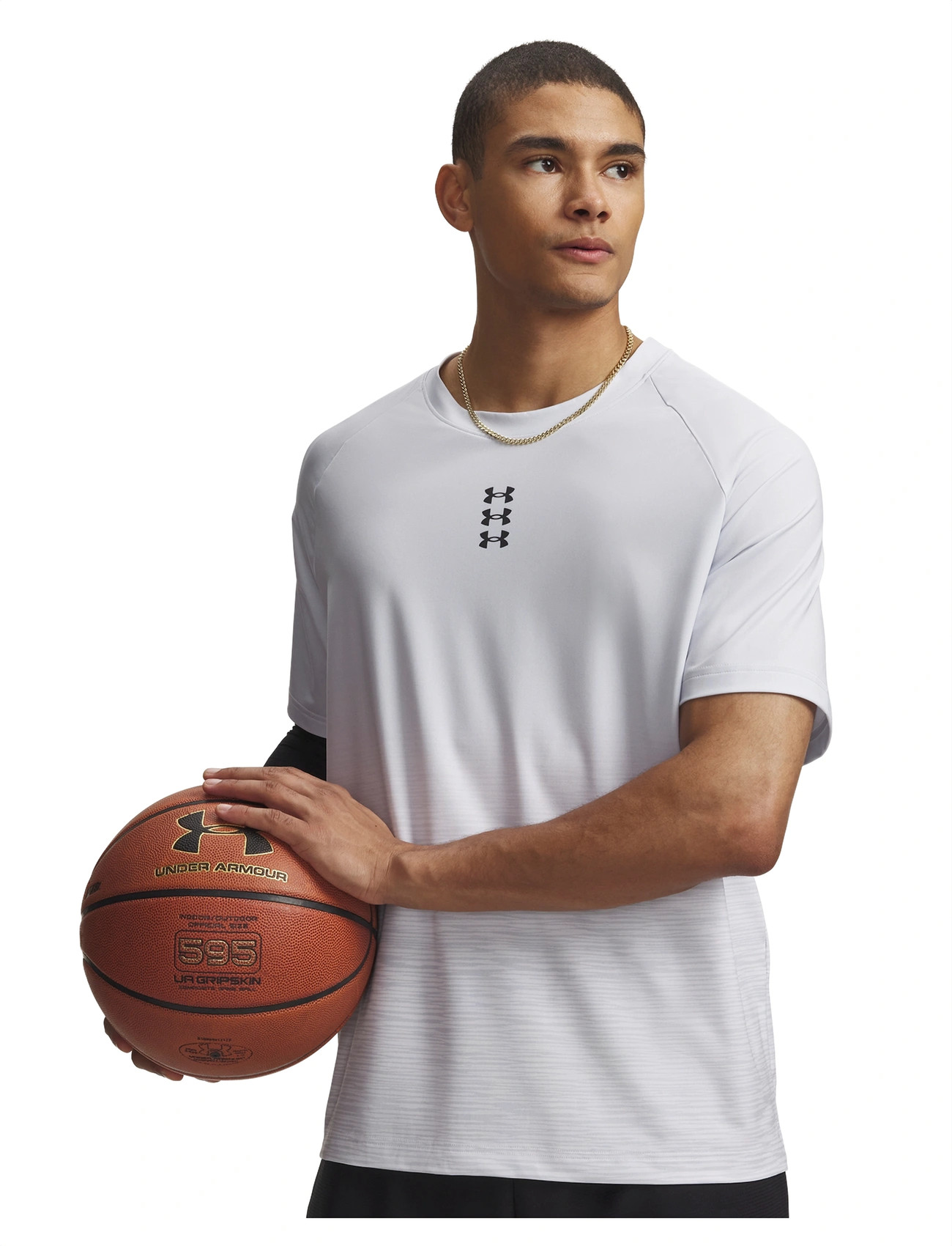 Under Armour Ua Hoops Ss Shooting Shirt, XXL, White, Sport Overdele > Sport T-shirts, Herre