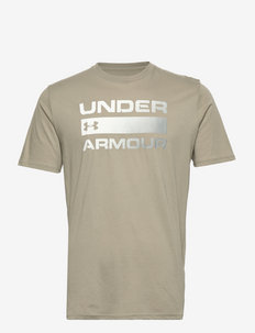 UA TEAM ISSUE WORDMARK SS - t-shirts - khaki gray