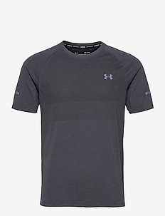 UA Seamless Run SS - t-shirts - anthracite