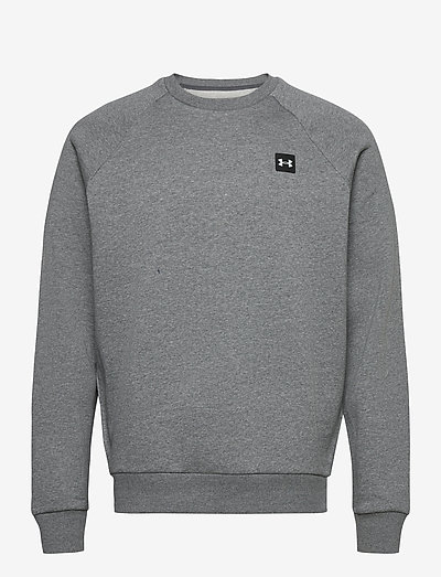 UA Rival Fleece Crew - sweatshirts - pitch gray light heather