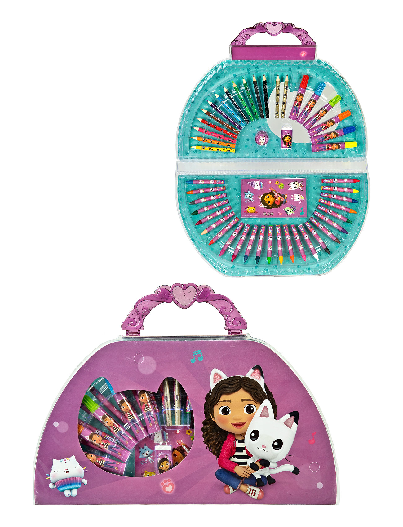 Gabby's Dollhouse Colouring Case, 51 Pcs. Purple Undercover