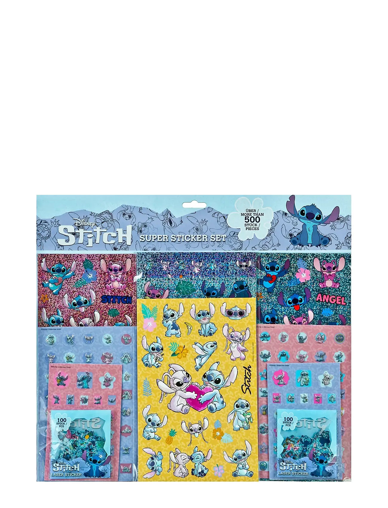 Lilo & Stitch Disney Stitch Super Klistermärkesset, One Size, Multi/patterned, Håndværk > Klistermærker, Børn
