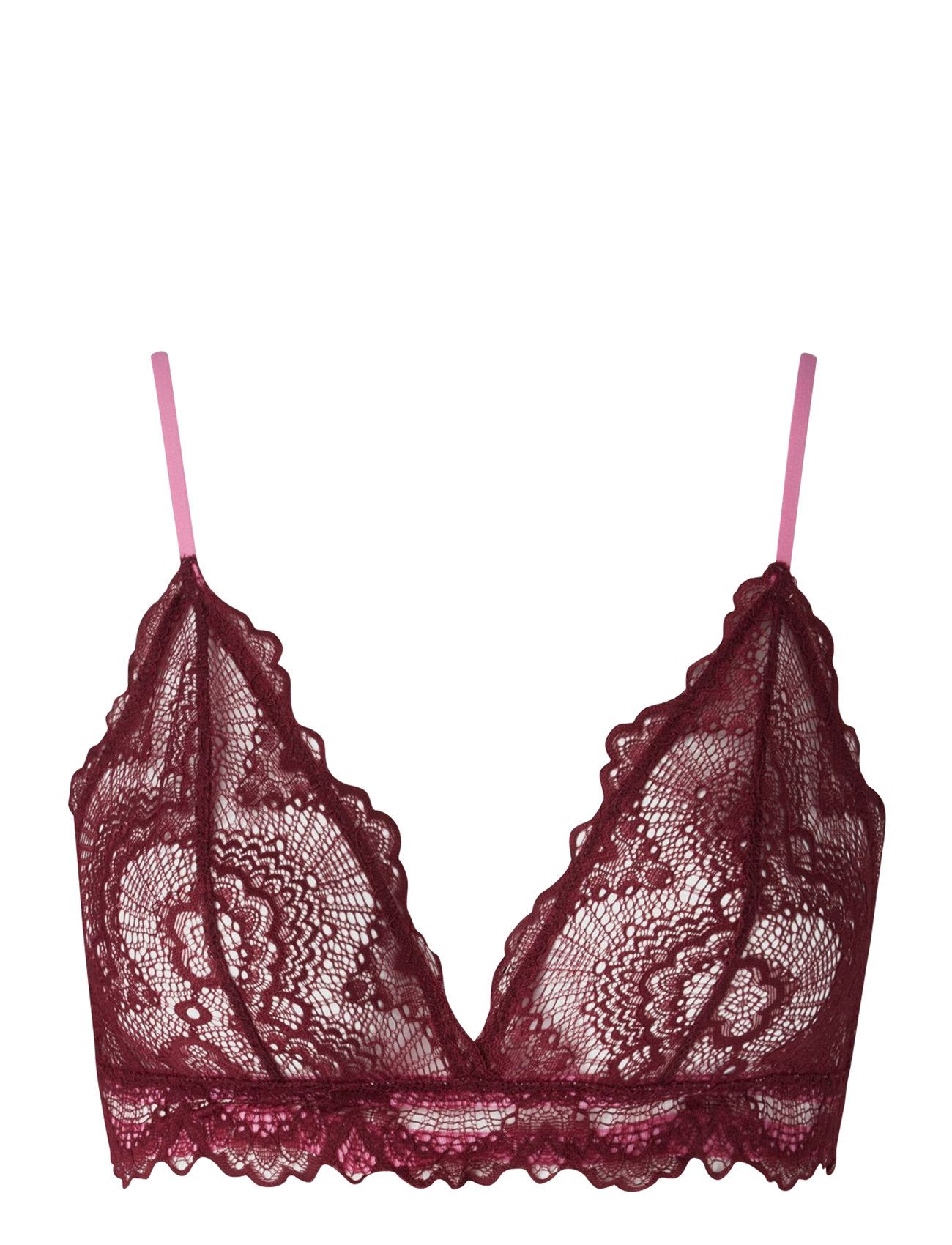 Lace Triangle Bralette Burgundy Understatement Underwear
