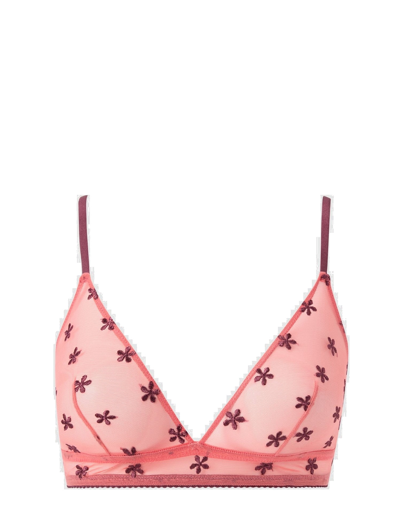 Understatement Underwear Mesh Triangle Bralette Rosa