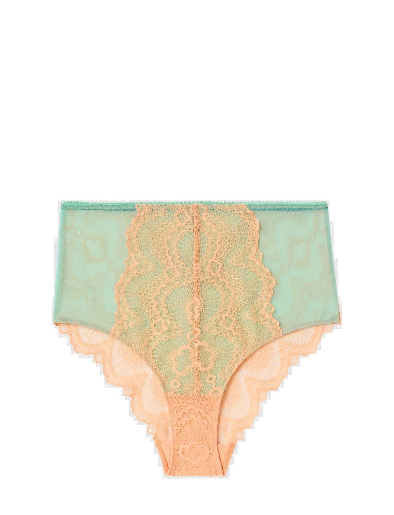 Understatement Underwear Lace Mesh Highwaist Briefs Blå