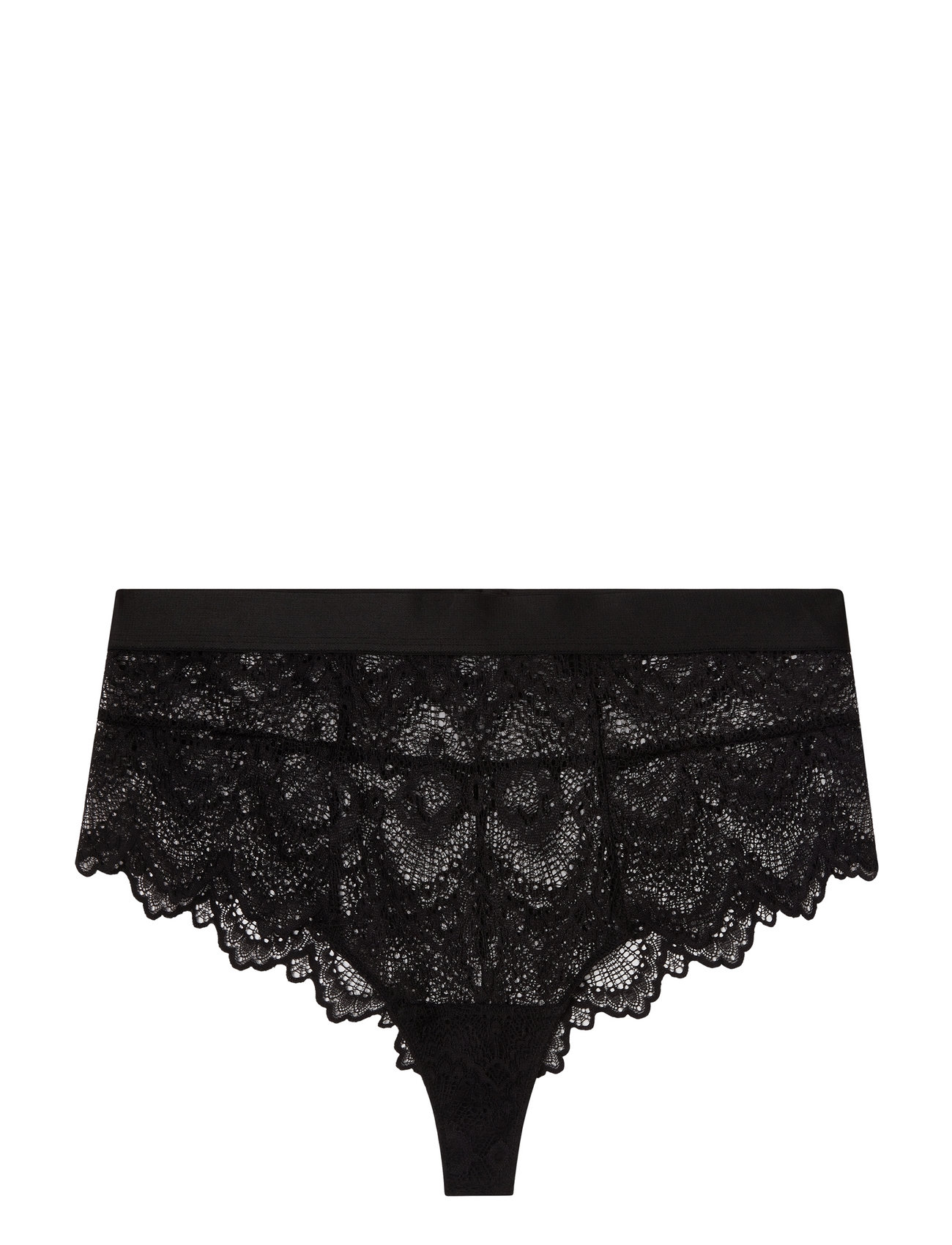 Saboteur Lace Highwaist String G-streng Undertøj Black Understatement Underwear