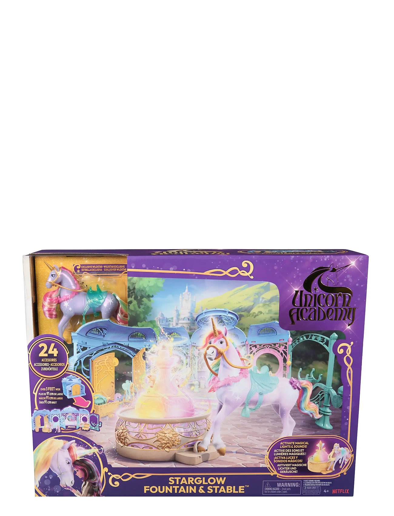 Unicorn Academy Unicorn Academy Stable Playset W/ Wildstar, One Size, Purple, Legesæt Og Actionfigurer > Legesæt, Børn