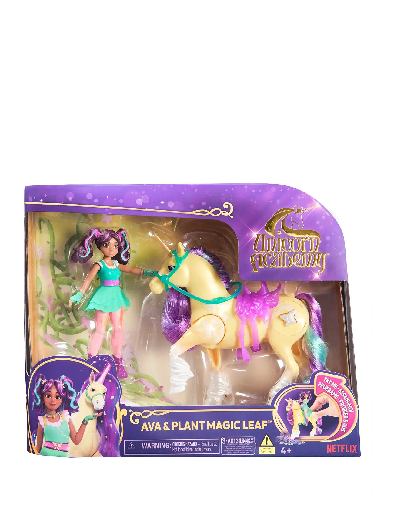 Unicorn Academy Unicorn Academy Doll Ava & Plant Magic Leaf, One Size, Purple, Dukker Og Tilbehør > Dukker, Børn