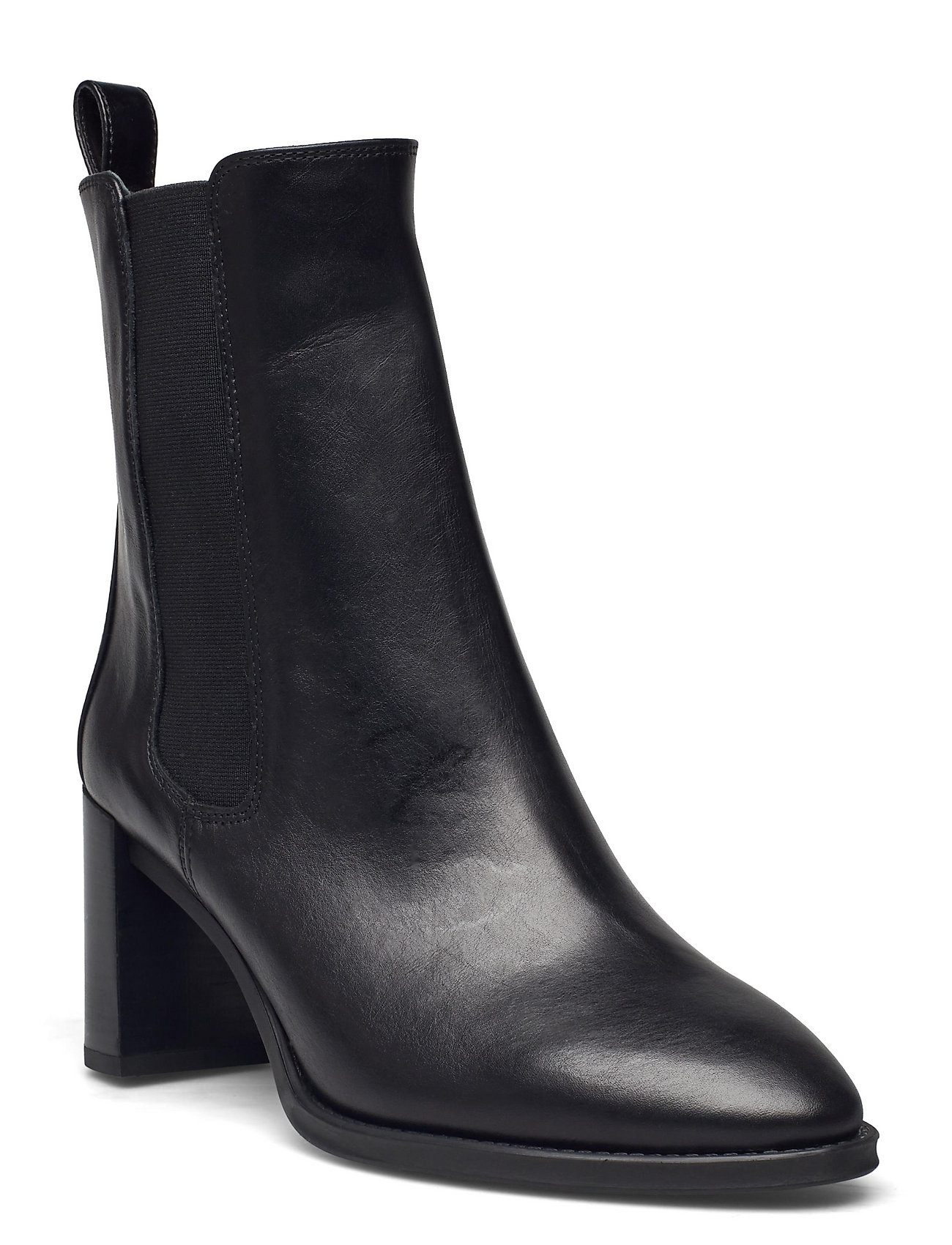 Ufron_sco Shoes Boots Ankle Boots Ankle Boot - Heel Musta UNISA