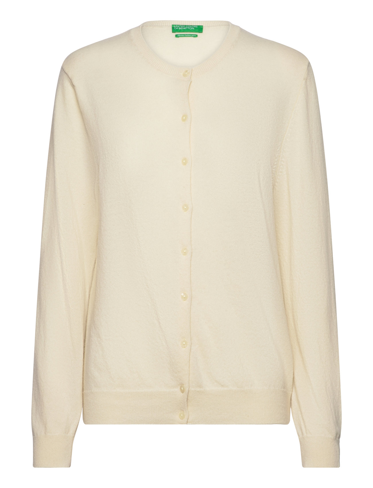 United Colors Of Benetton Damen Strickjacke Aus Merinowolle – Koreanischer Style, Langärmlig, Normale Passform