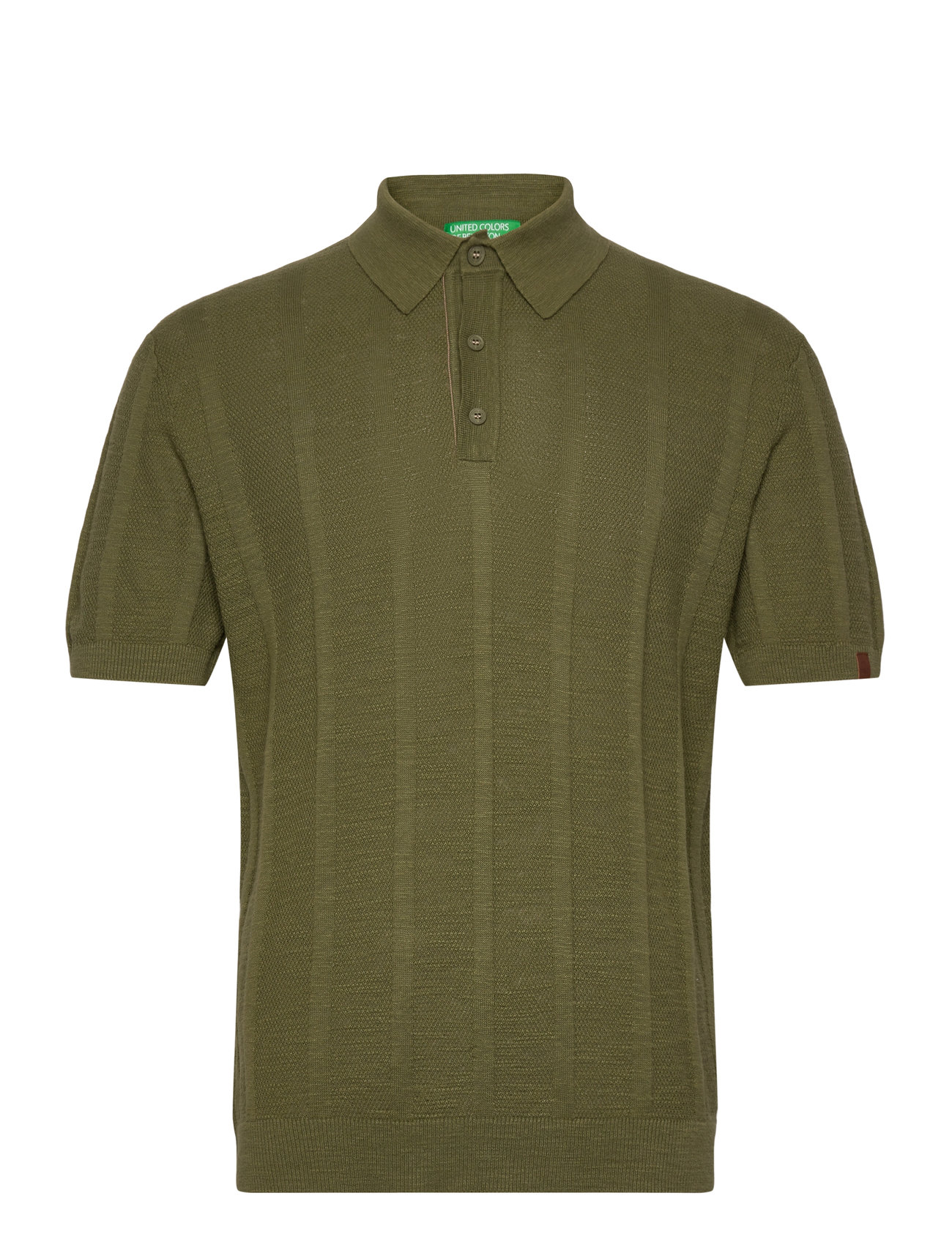 United Colors of Benetton H/S Polo Shirt, S, Black, Strik > Kortærmede Strikkede Poloer, Herre