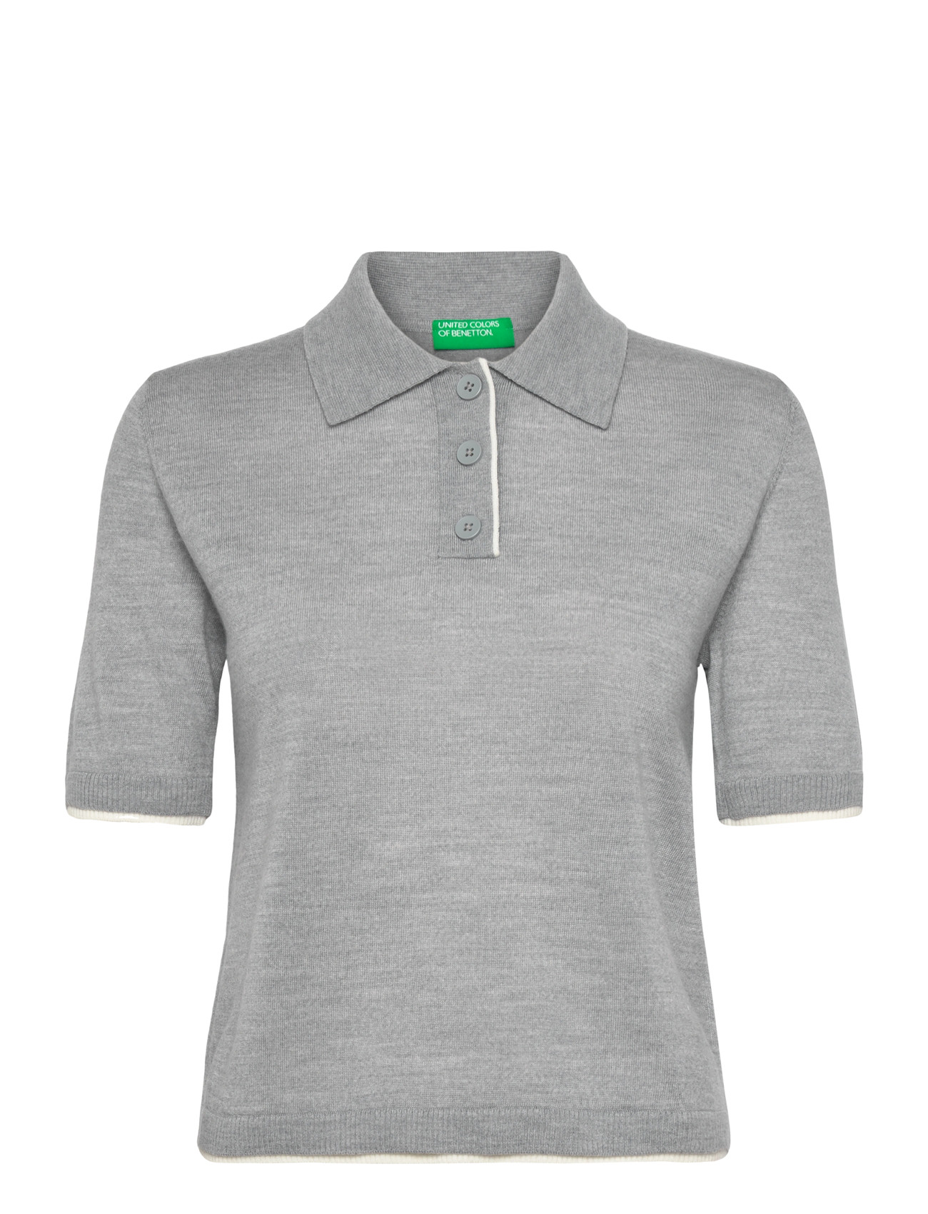 UNITED COLORS OF BENETTON H/S Polo Shirt Grau - L - Damen