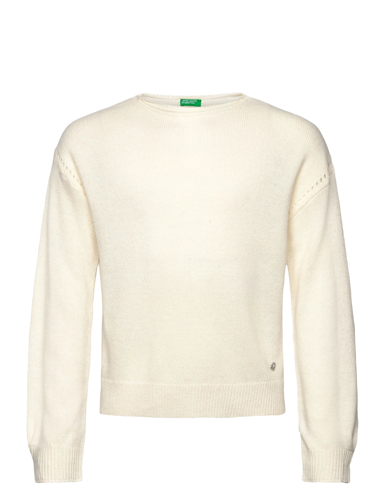United Colors of Benetton Sweater L/S, 130, Cream, Strik > Pullovere, Børn